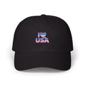 Patriotic USA Dad Cap — Small American Flag Embroidered Baseball Hat