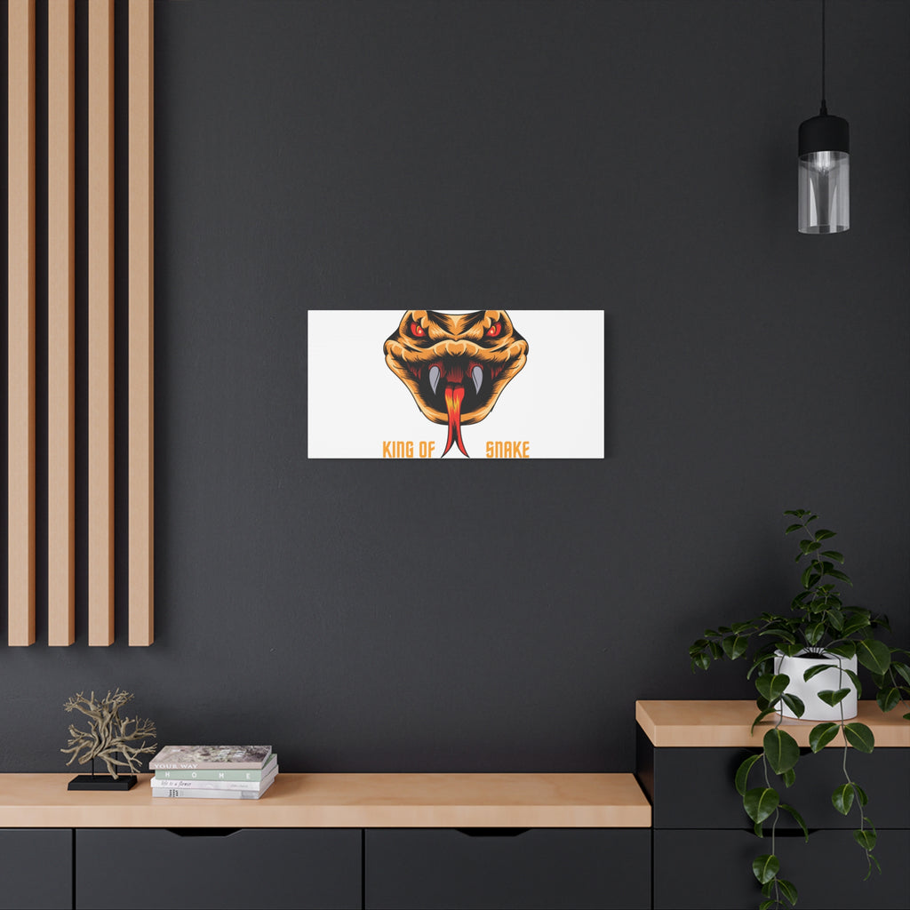 Snake Canvas Wall Art – "King of Snake" Fierce Cobra Head Matte Stretched Print
