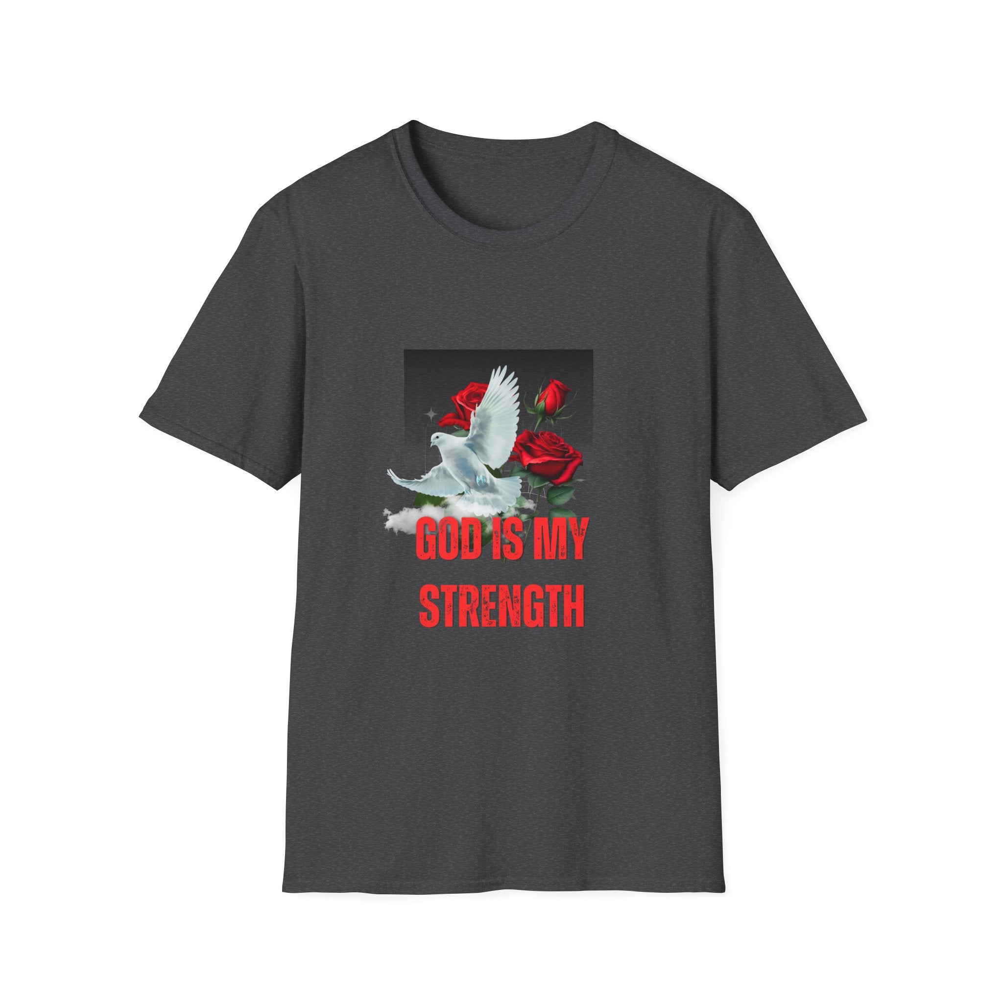 God Is My Strength T-Shirt — Floral Faith Graphic Tee