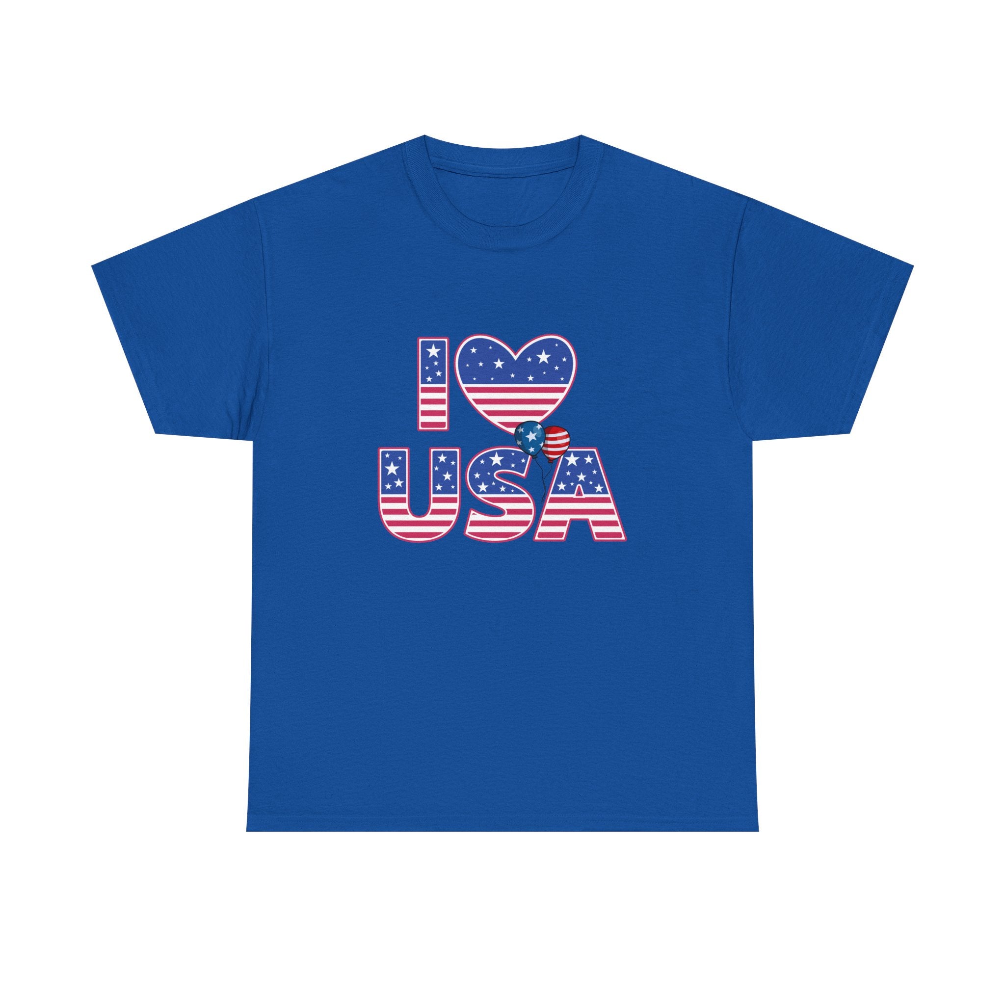 I Heart USA T-Shirt — Patriotic American Flag Tee for 4th of July