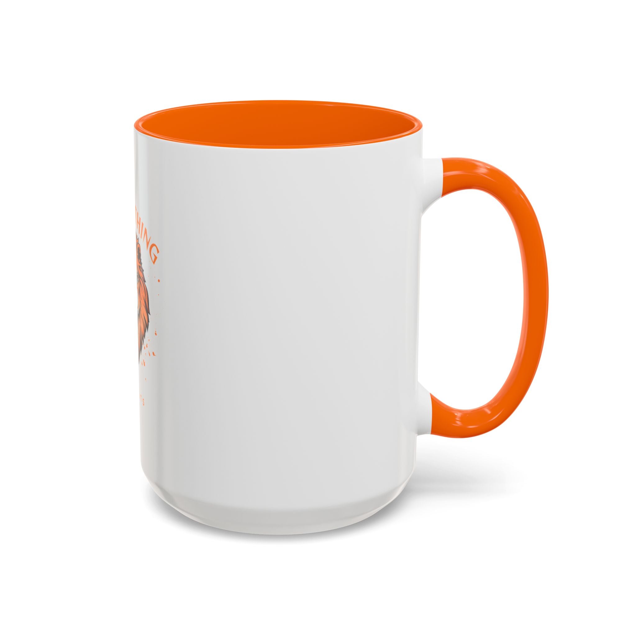 Fear Nothing Lion Accent Coffee Mug — Inspirational No Limits Motivational Gift