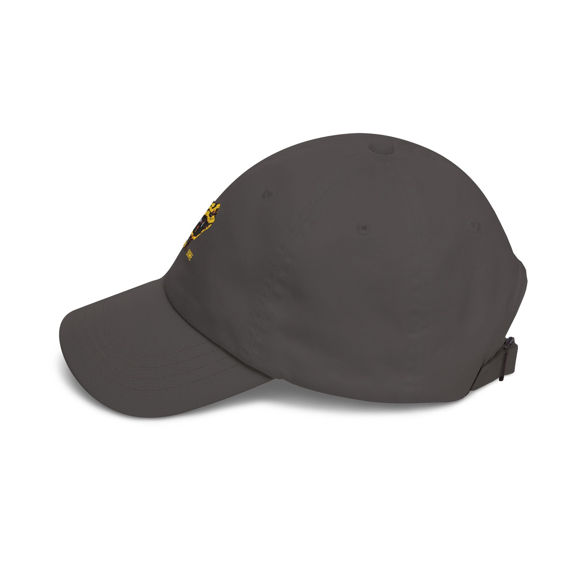 Dad Cap with Yellow Snake Embroidery — Retro Viper Logo Hat