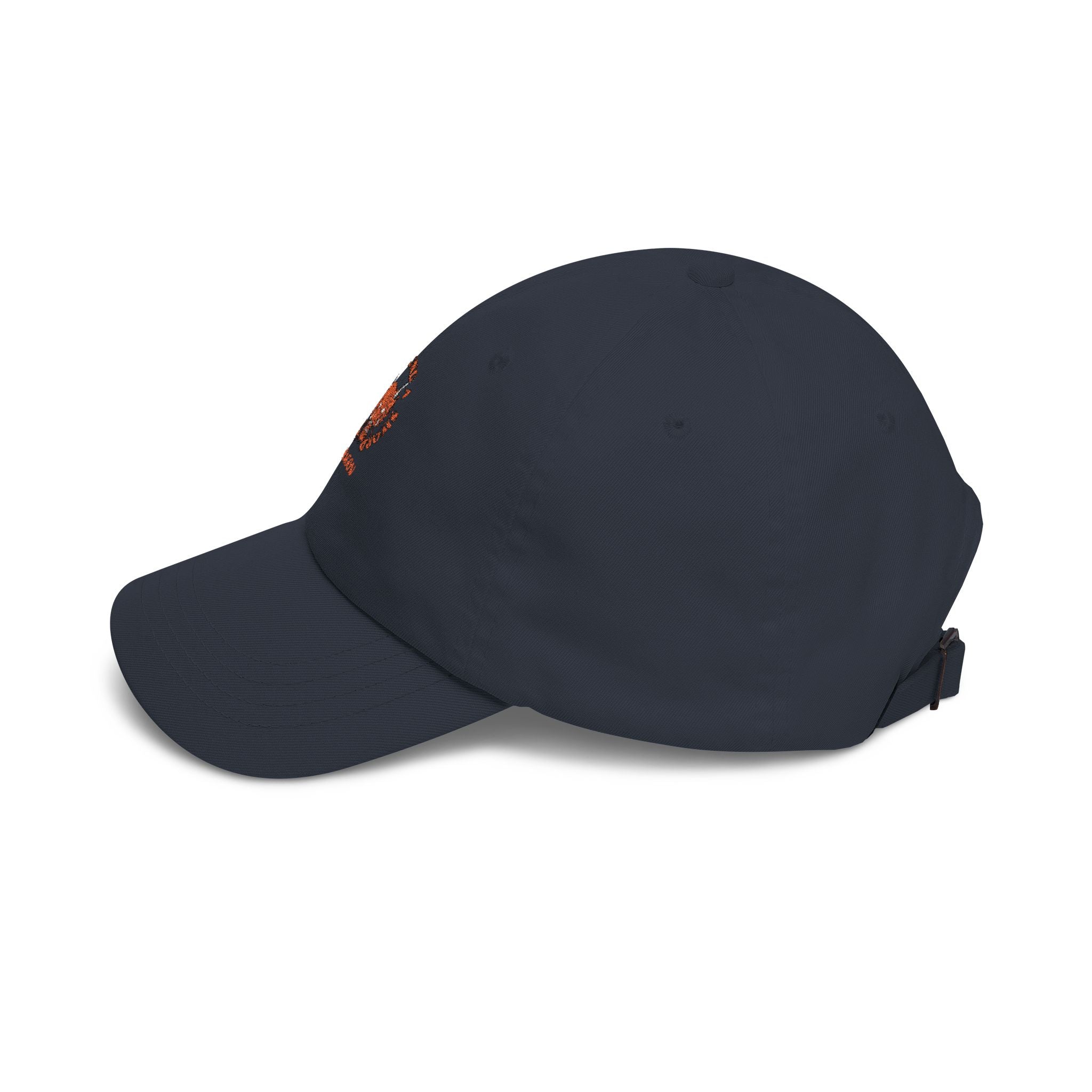 Dragon Emblem Dad Cap — Vintage Orange Floral Crest Hat