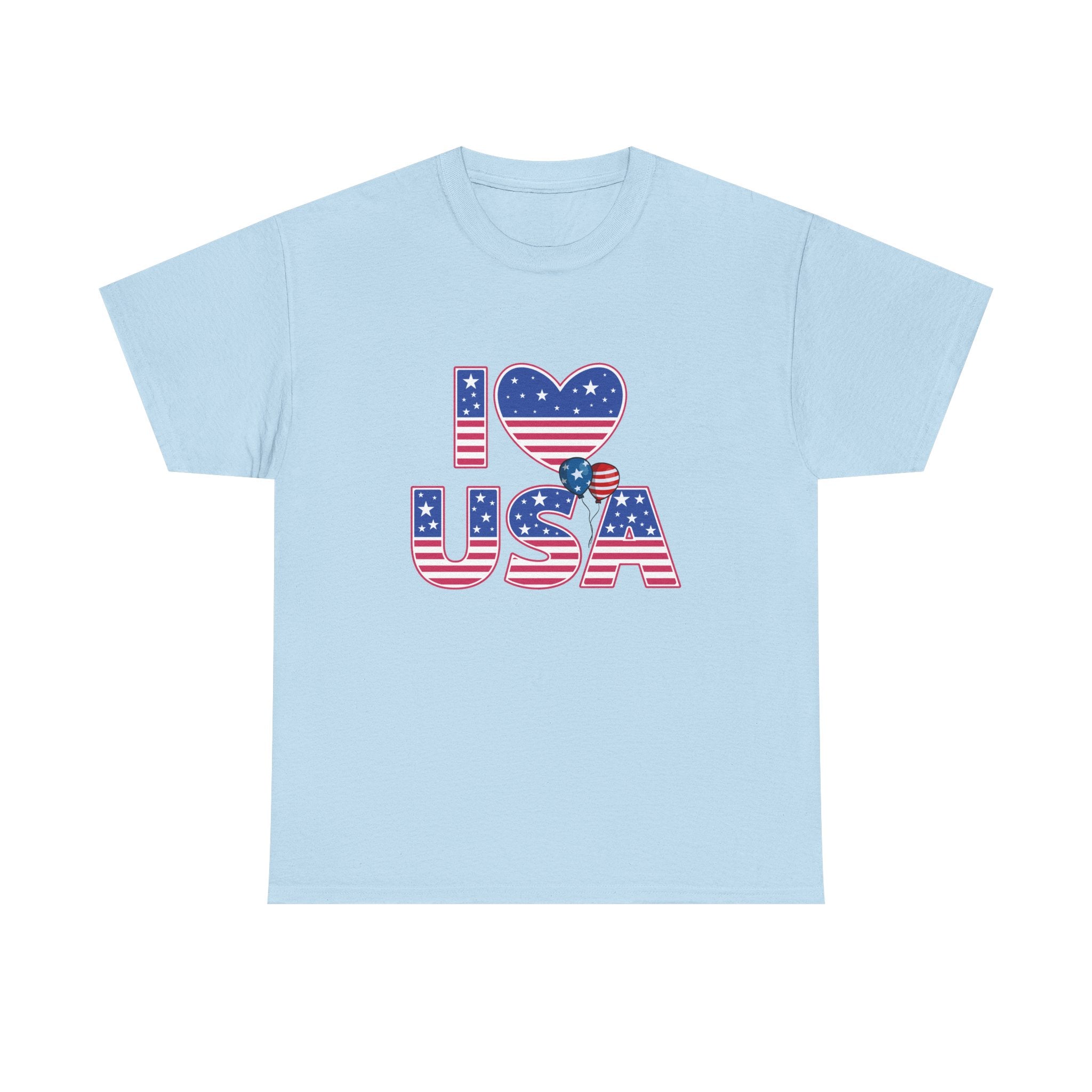 I Heart USA T-Shirt — Patriotic American Flag Tee for 4th of July