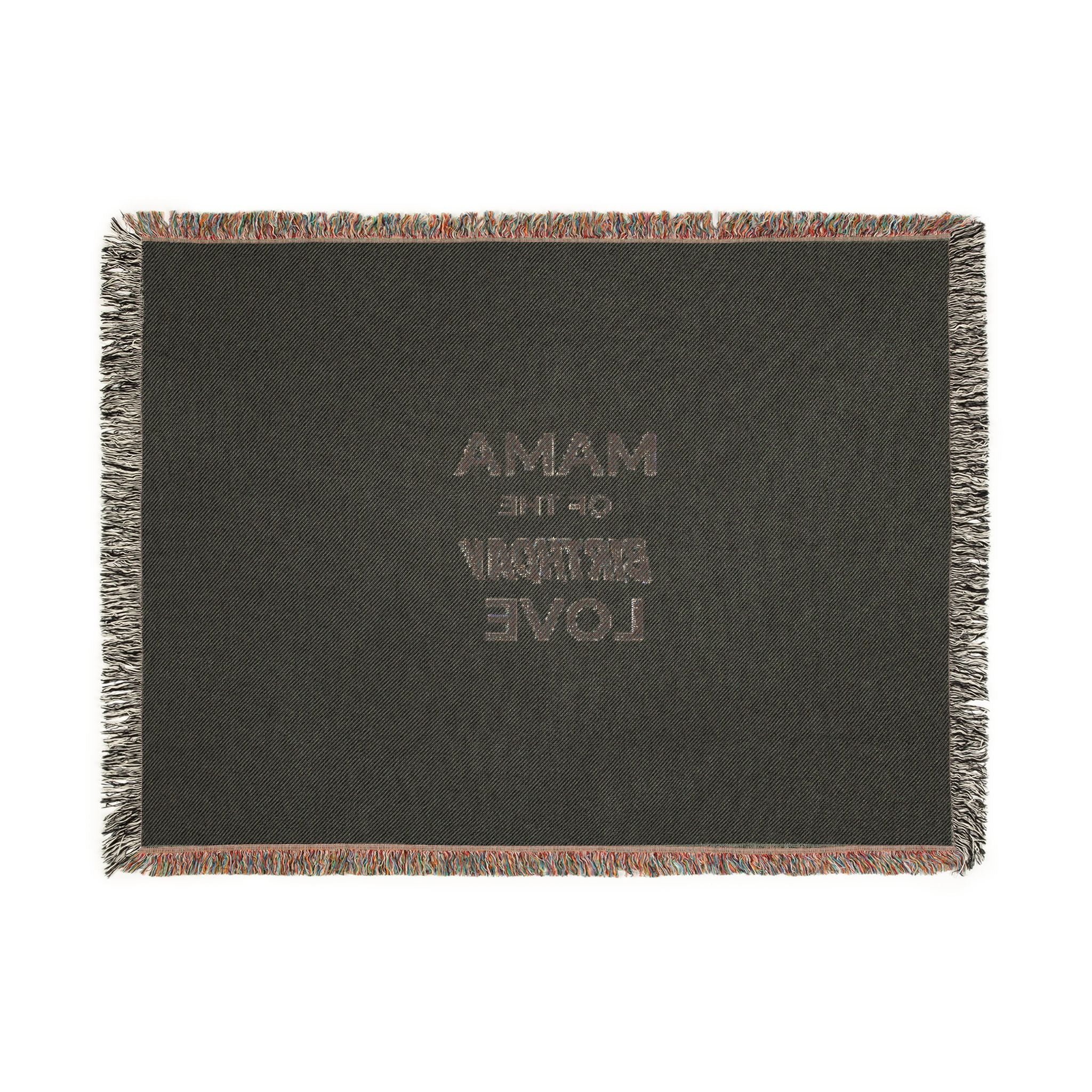 Mama of the Birthday Love Woven Blanket — Cozy Mom Gift
