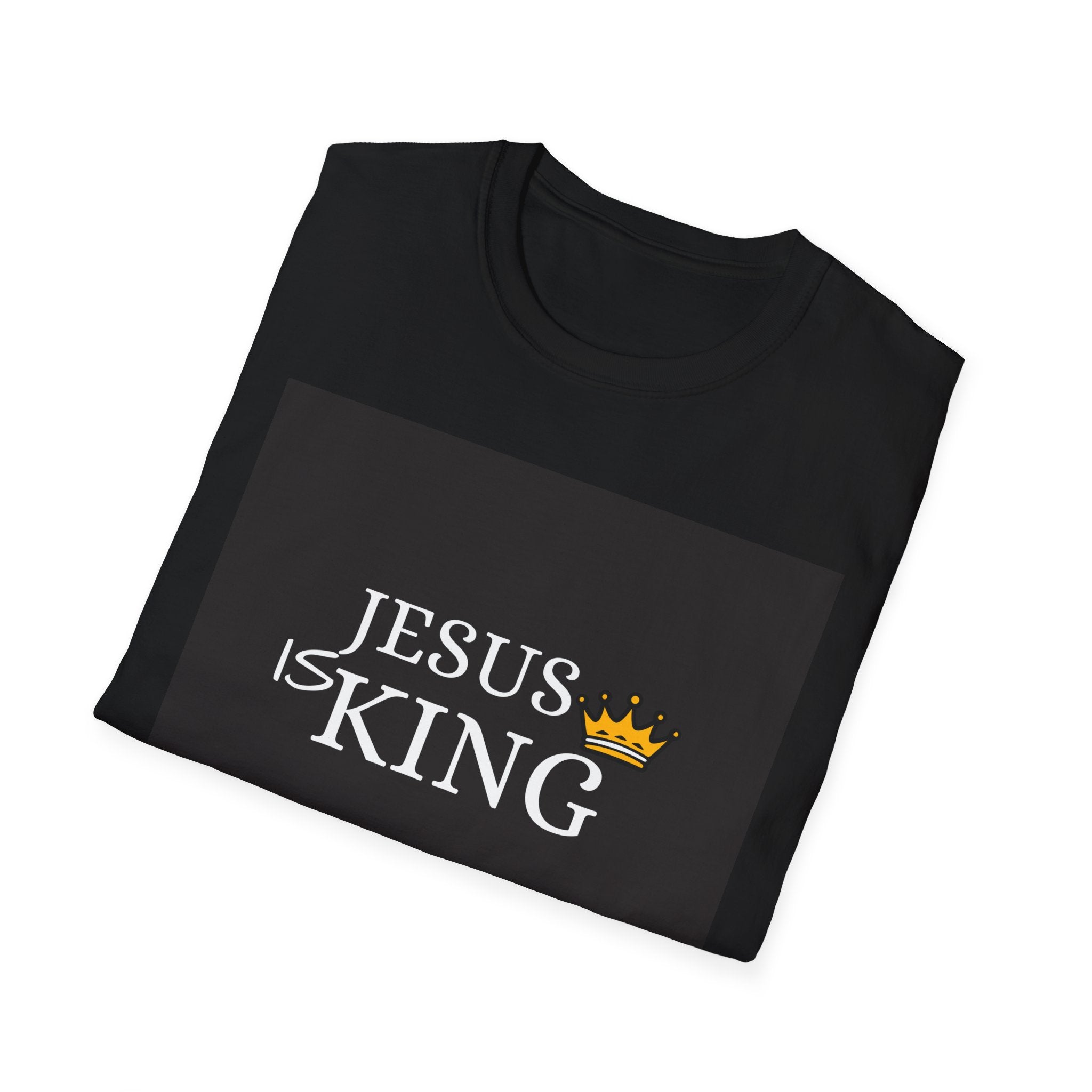 Jesus Is King T-Shirt — Christian Faith Tee with Crown Graphic