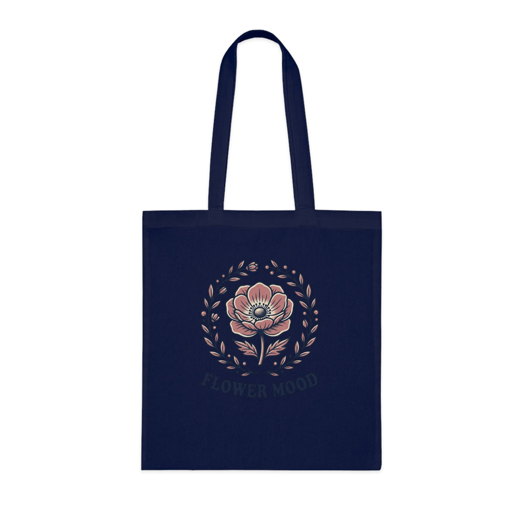 Summer Mood Floral Tote Bag – Retro Rose Cotton Tote