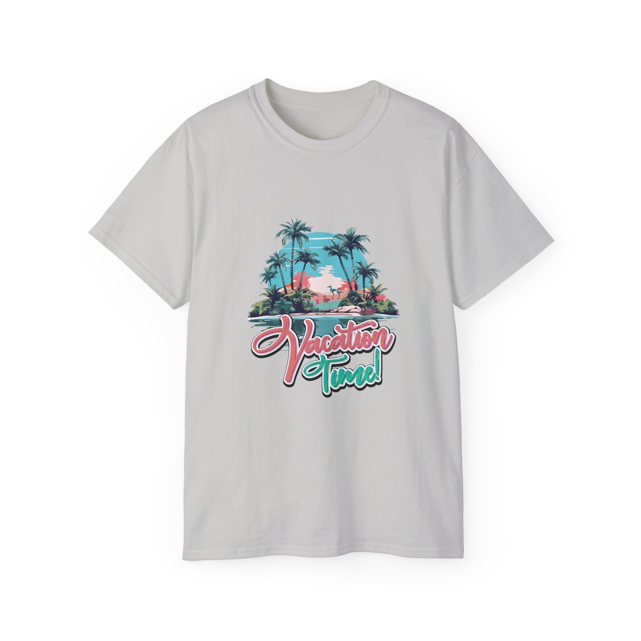 Vacation Time T-Shirt — Tropical Palm Beach Retro Tee