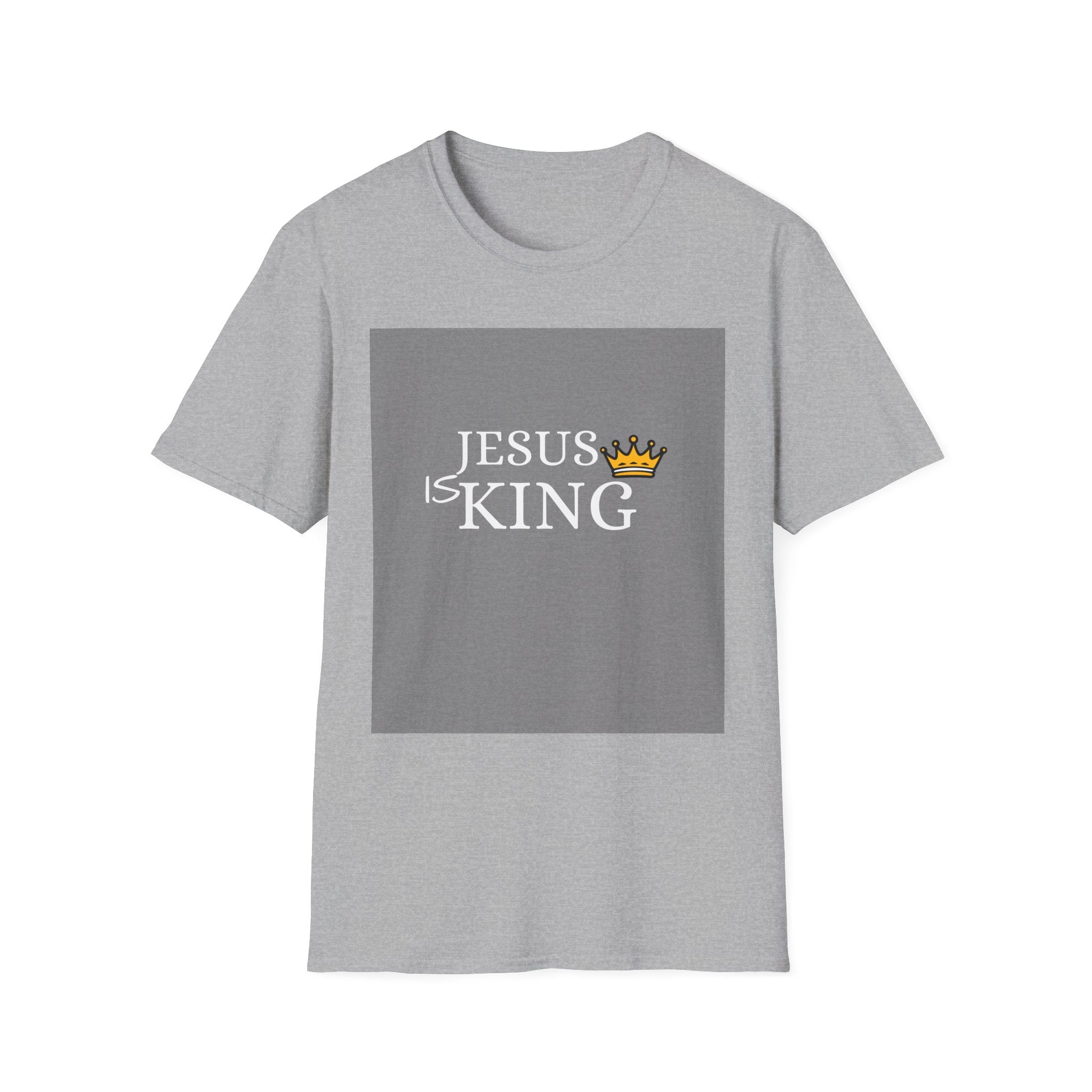 Jesus Is King T-Shirt — Christian Faith Tee with Crown Graphic