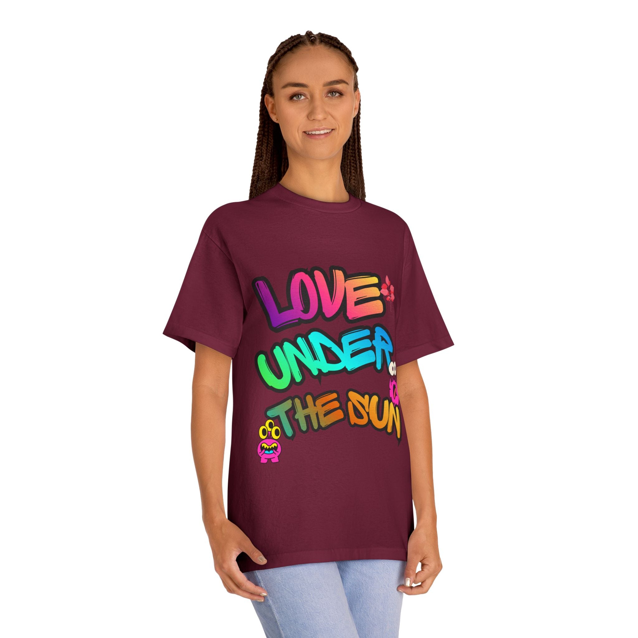 Love Under The Sun Graphic Tee — Colorful Retro Streetwear T-Shirt
