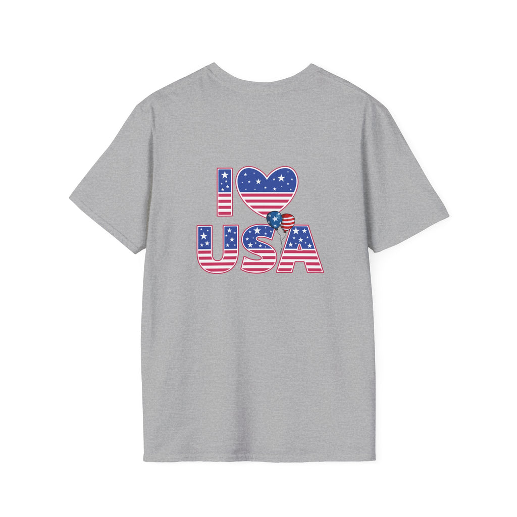 I Heart USA T-Shirt — Patriotic American Flag Tee for 4th of July