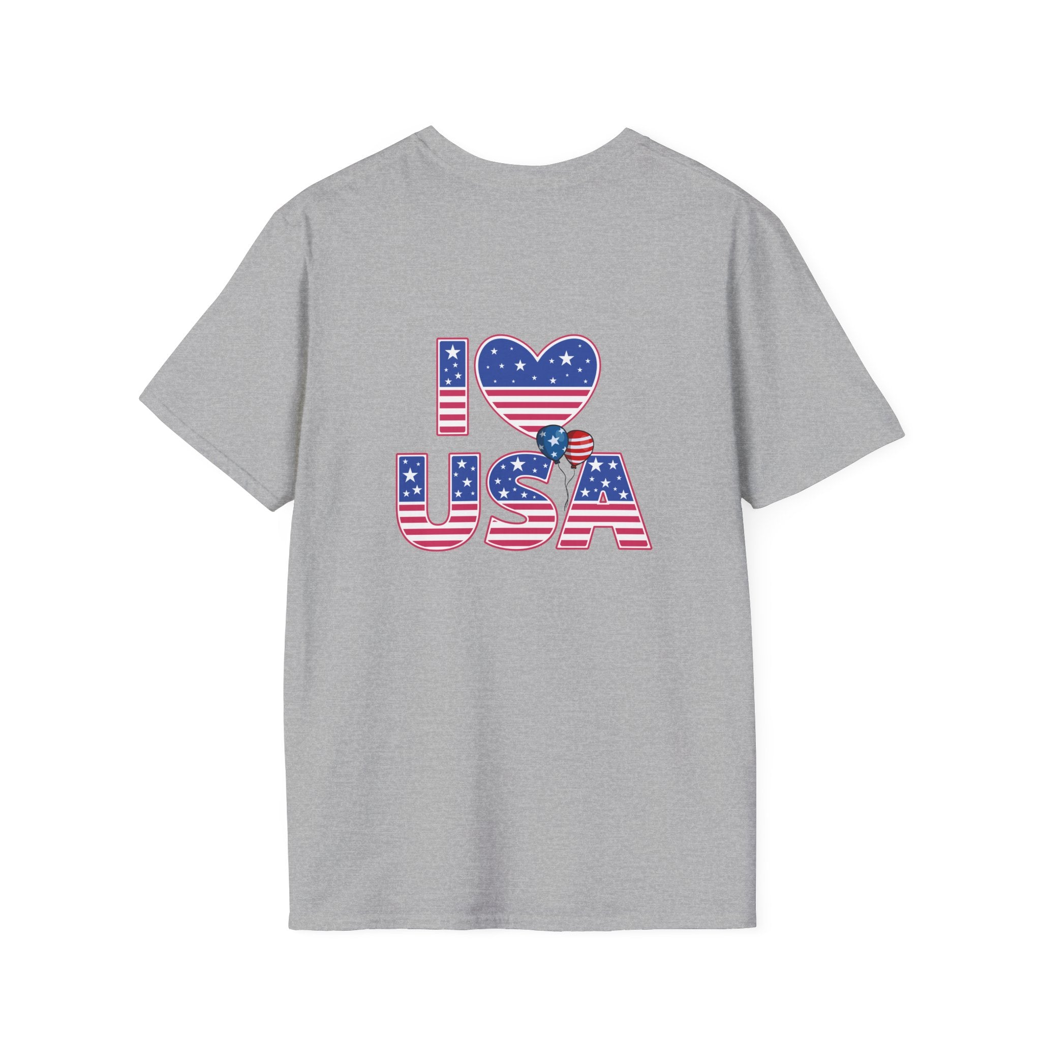 I Heart USA T-Shirt — Patriotic American Flag Tee for 4th of July