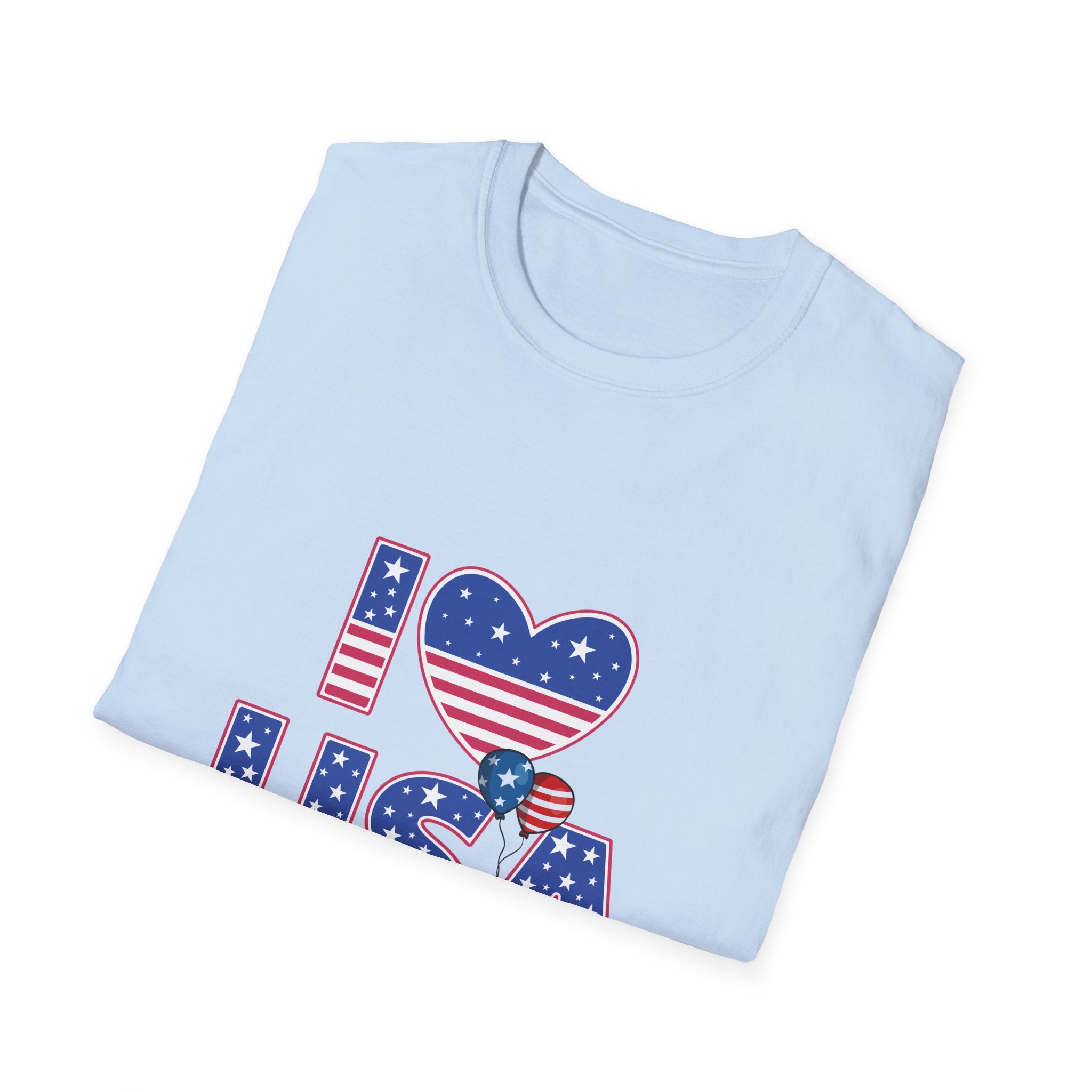 I Heart USA T-Shirt — Patriotic American Flag Tee for 4th of July