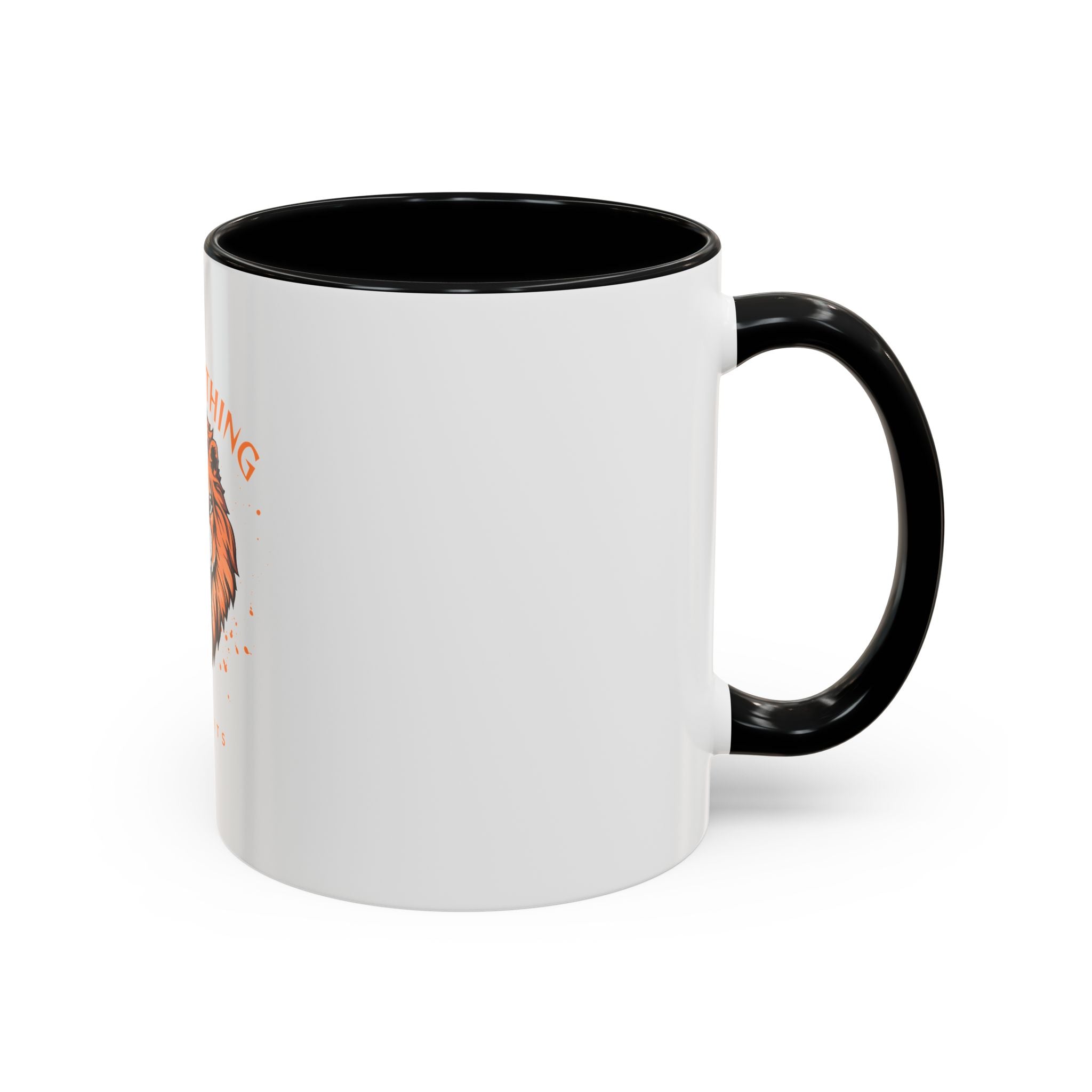 Fear Nothing Lion Accent Coffee Mug — Inspirational No Limits Motivational Gift