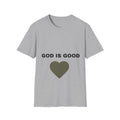 God Is Good Heart T‑Shirt – "God Answers Prayers" Christian Faith Tee