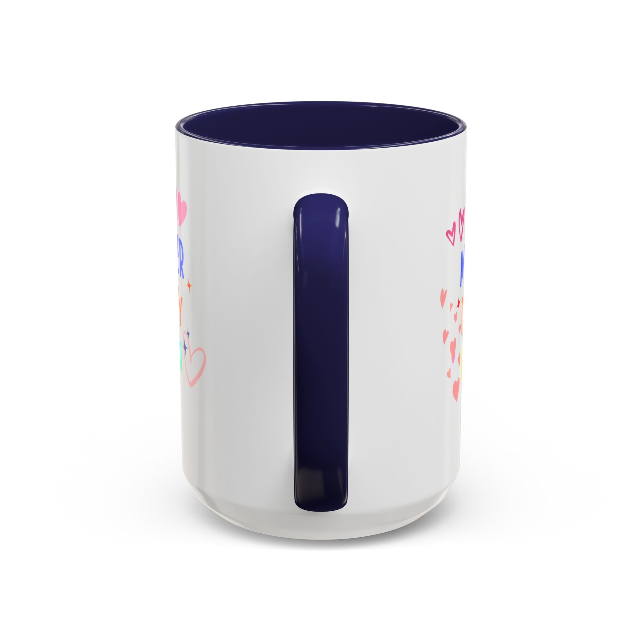 Mother/Mom Rainbow Accent Coffee Mug — 'Mom Mother Mommy Mama' Gift for Mother's Day