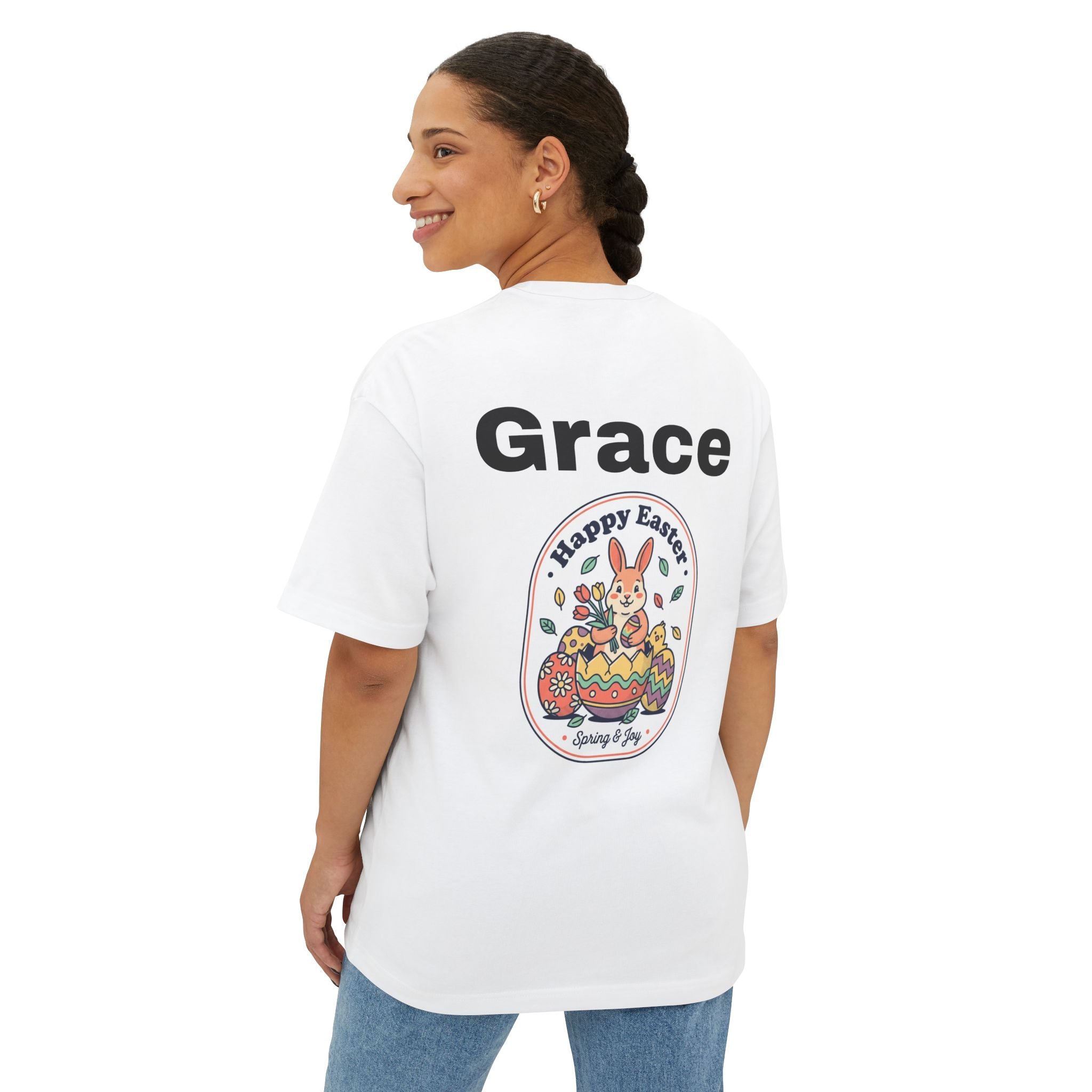 T-Shirt — 'Victory Be Mine' Front & 'Grace Happy Easter' Back Graphic Tee