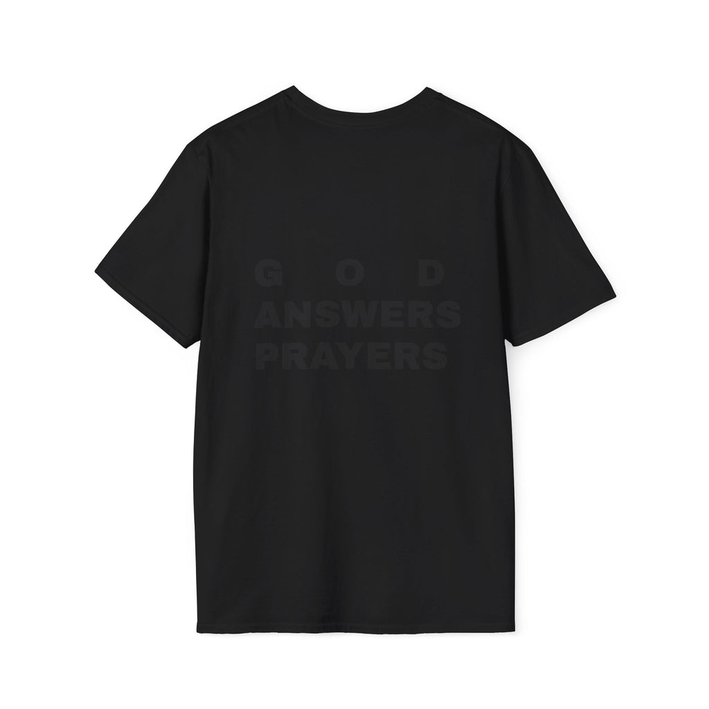 God Is Good Heart T‑Shirt – "God Answers Prayers" Christian Faith Tee
