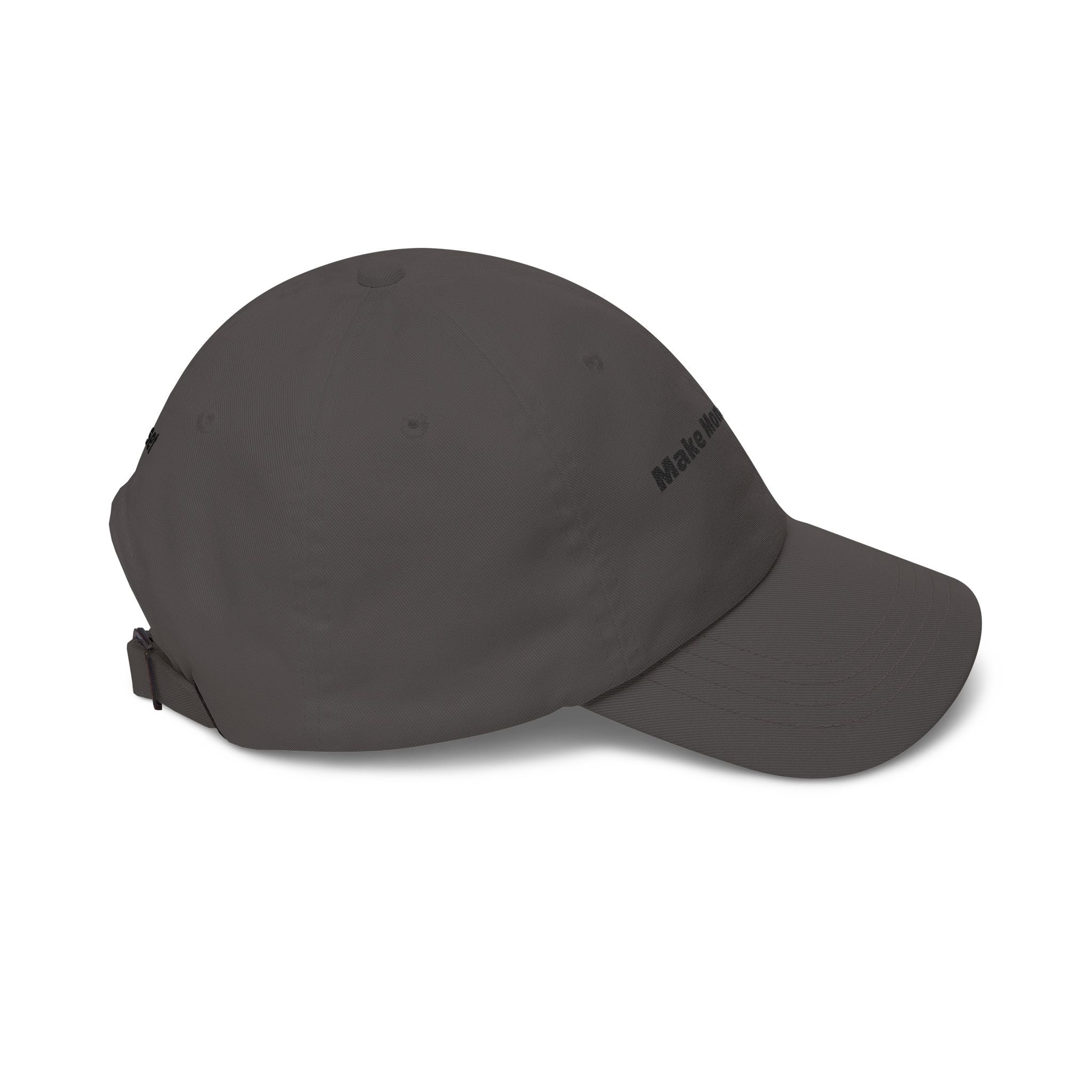 Make Money Moves Dad Cap — White Embroidered 'Make Money Moves' Front & 'Mindset' Back