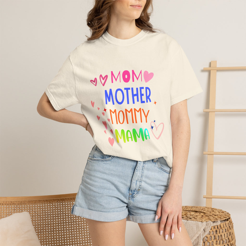 Mom • Mother • Mommy • Mama Colorful Hearts T-Shirt — Mother's Day Gift