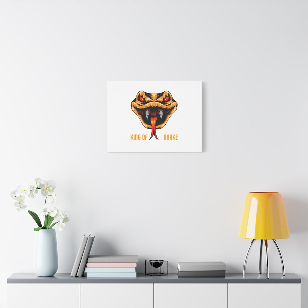 Snake Canvas Wall Art – "King of Snake" Fierce Cobra Head Matte Stretched Print
