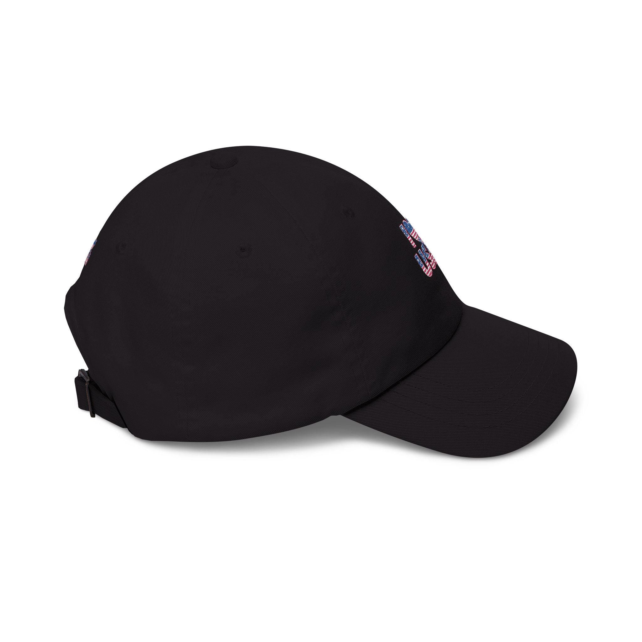 Patriotic USA Dad Cap — Small American Flag Embroidered Baseball Hat