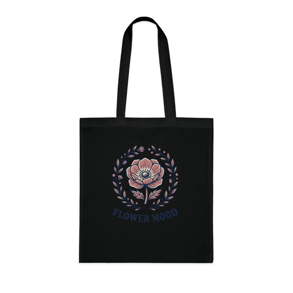 Summer Mood Floral Tote Bag – Retro Rose Cotton Tote