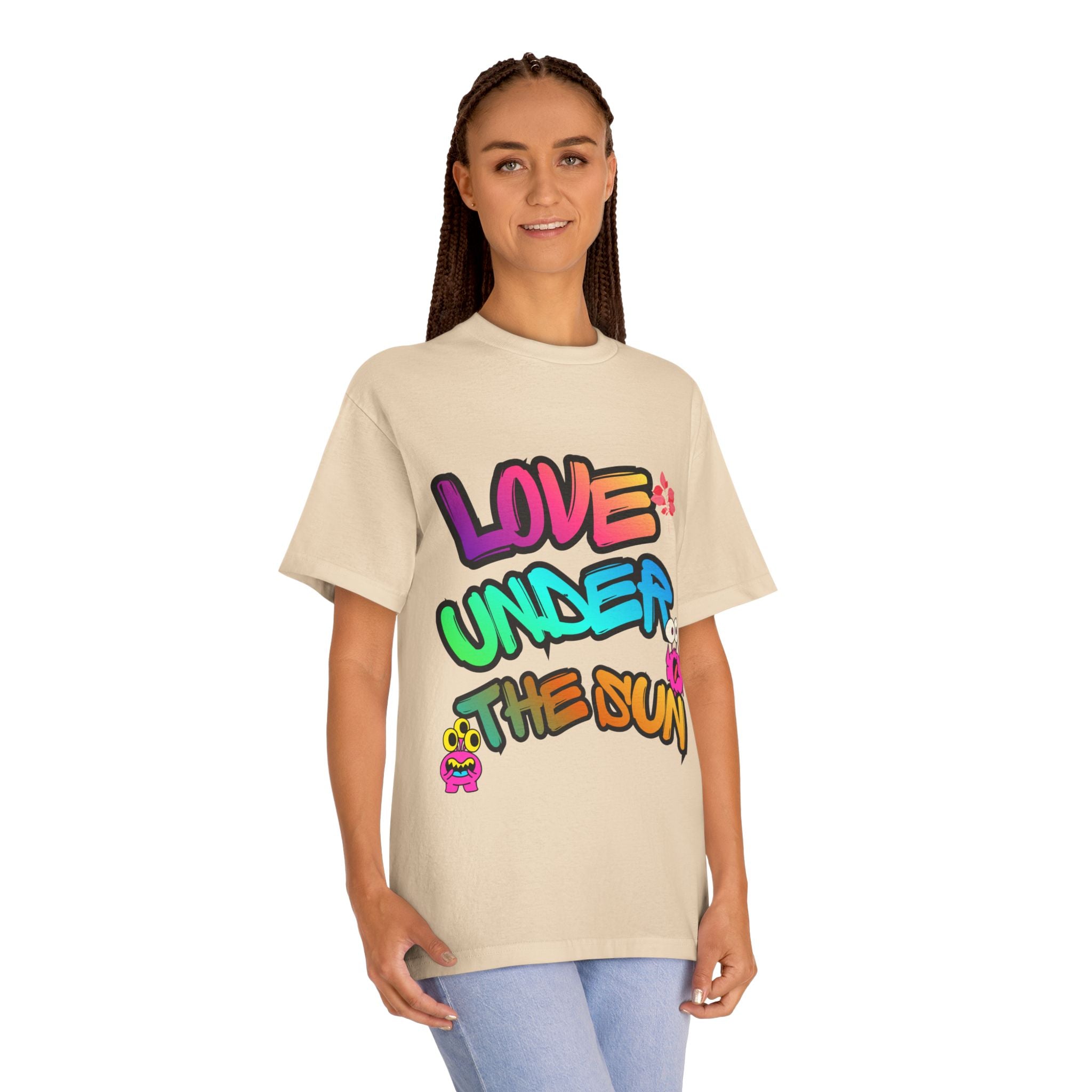 Love Under The Sun Graphic Tee — Colorful Retro Streetwear T-Shirt