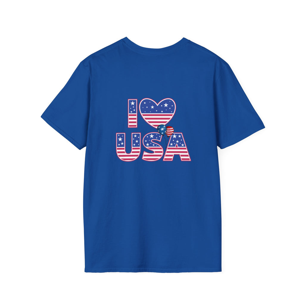 I Heart USA T-Shirt — Patriotic American Flag Tee for 4th of July