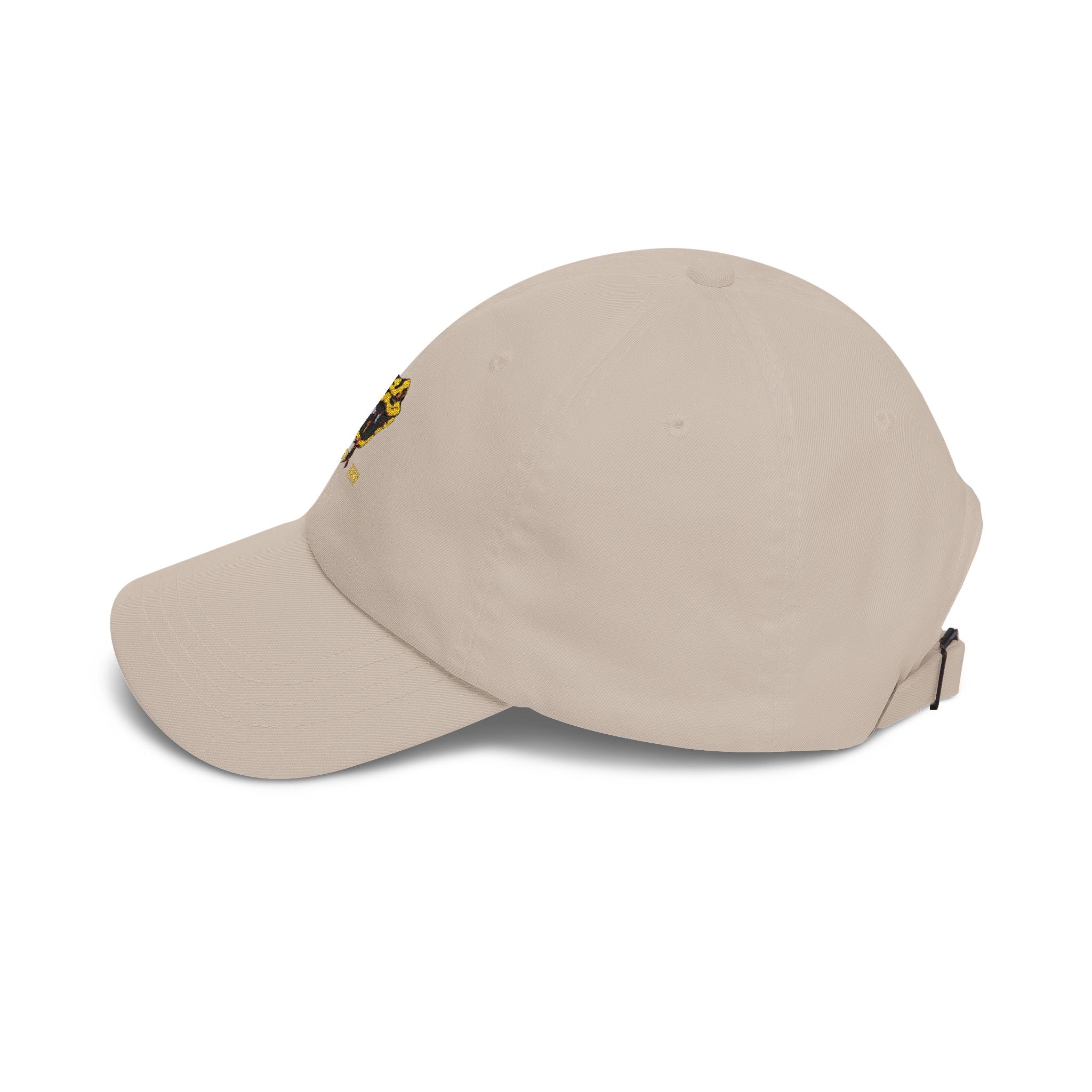 Dad Cap with Yellow Snake Embroidery — Retro Viper Logo Hat