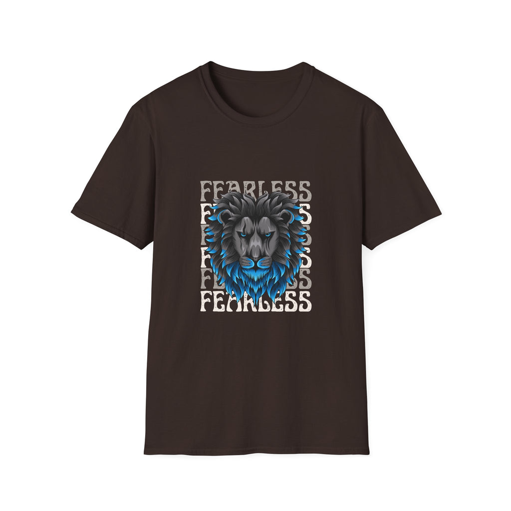 Lion Head T-Shirt — Bold Blue Mane Graphic Tee