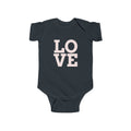 Baby Bodysuit "LOVE" Pink Minimalist Infant Onesie – Newborn Gift & Valentine's Day Outfit