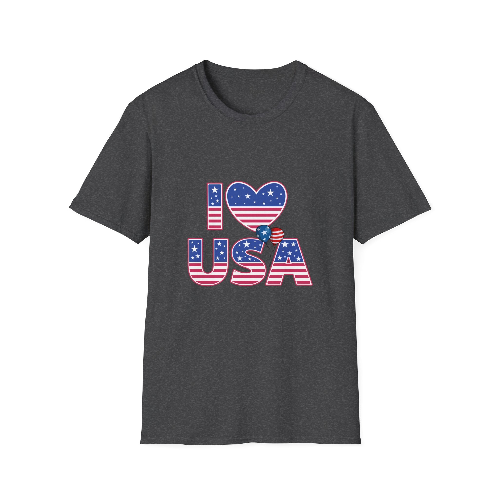 I Heart USA T-Shirt — Patriotic American Flag Tee for 4th of July