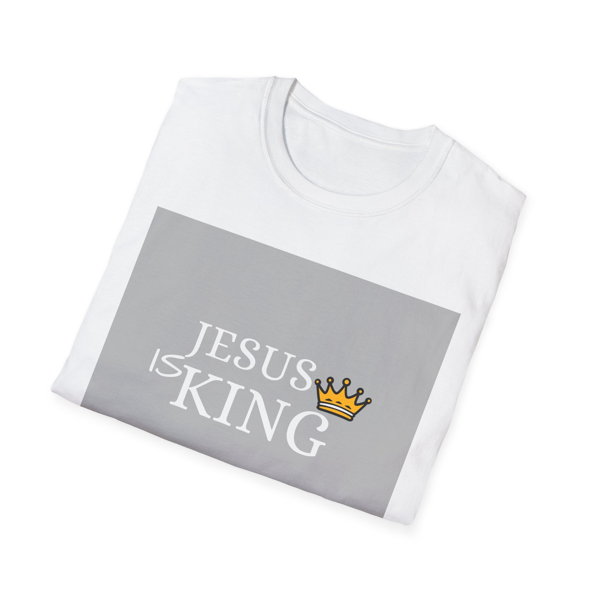 Jesus Is King T-Shirt — Christian Faith Tee with Crown Graphic