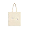 Island Energy Canvas Tote - "Beach" Retro Palm Tree Cotton Bag