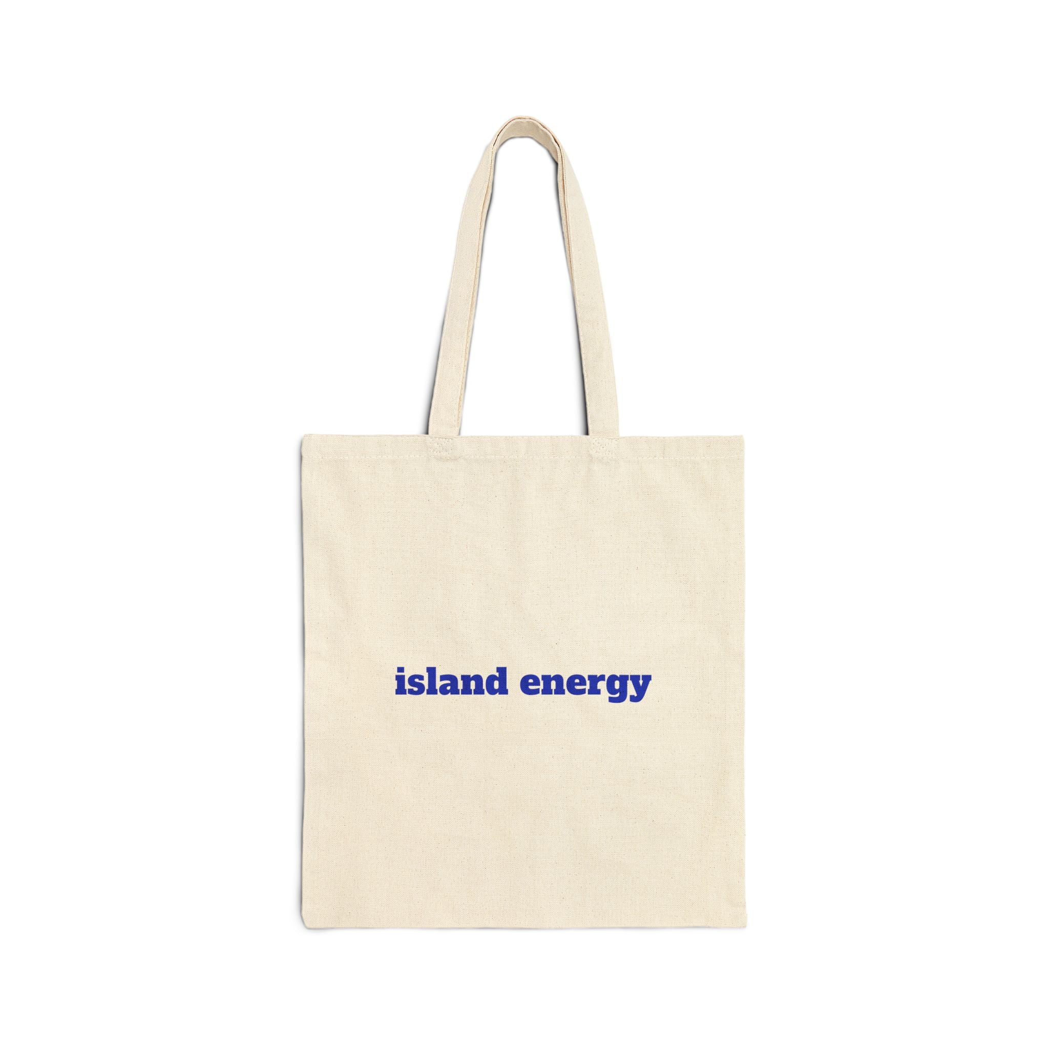 Island Energy Canvas Tote - "Beach" Retro Palm Tree Cotton Bag
