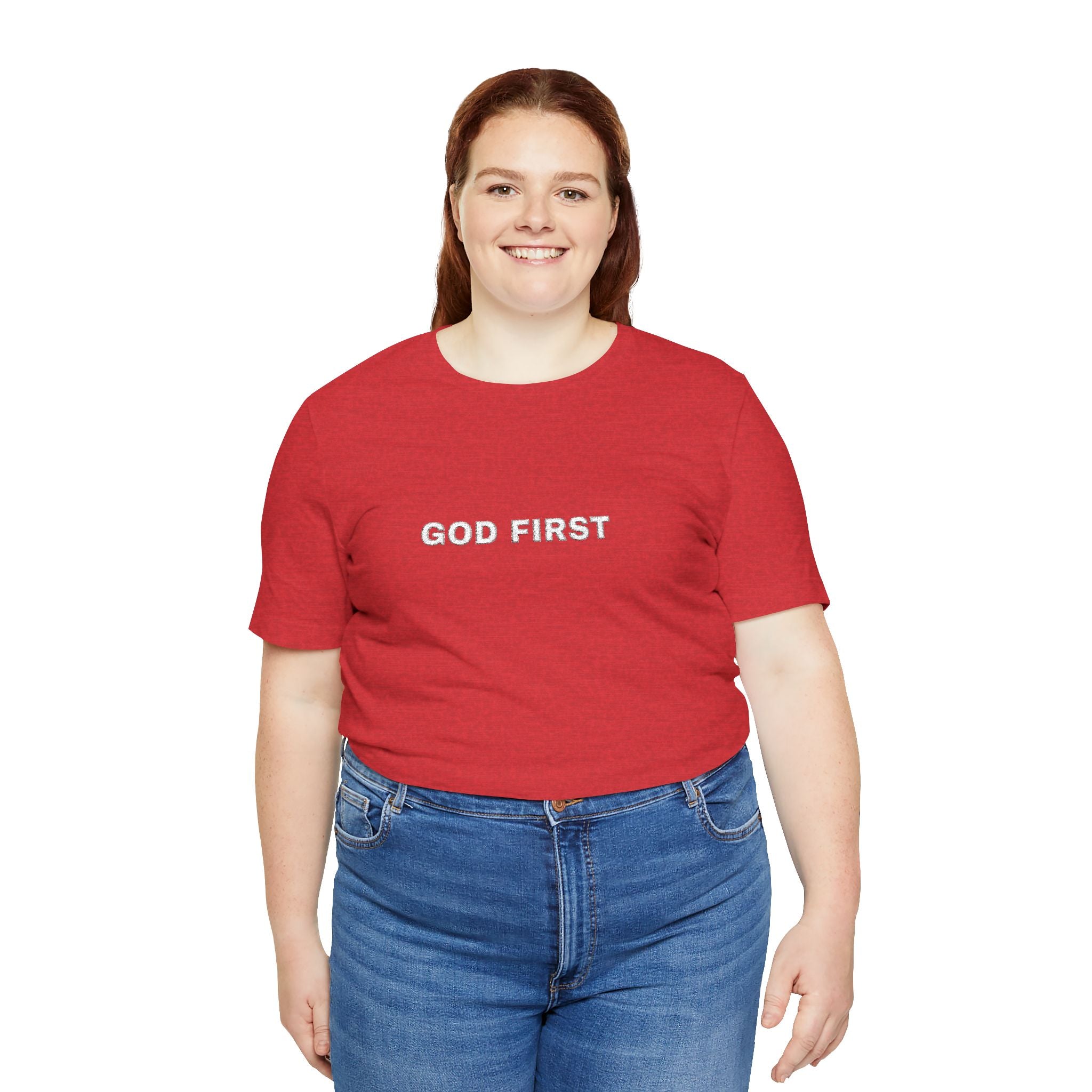 God First T-Shirt – Floral Lettering Christian Tee