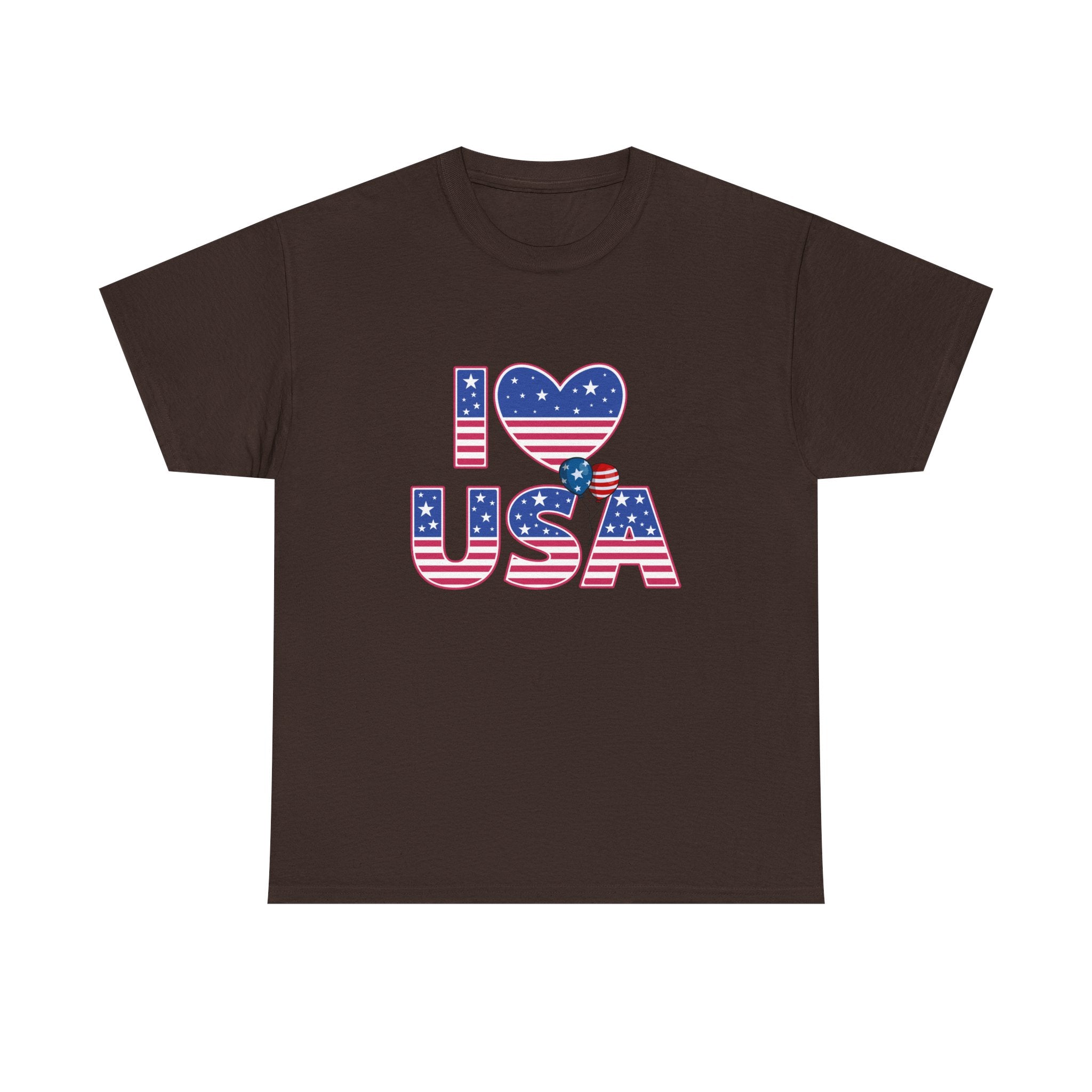 I Heart USA T-Shirt — Patriotic American Flag Tee for 4th of July
