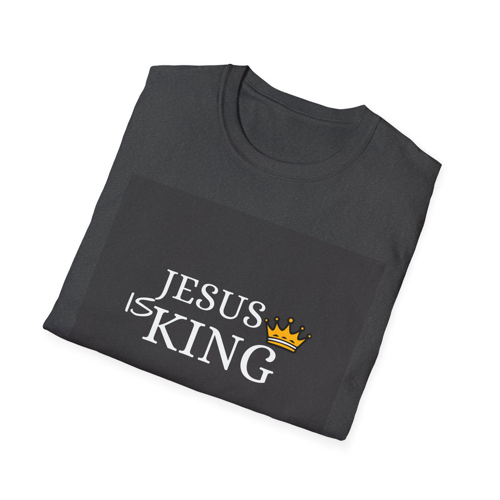 Jesus Is King T-Shirt — Christian Faith Tee with Crown Graphic