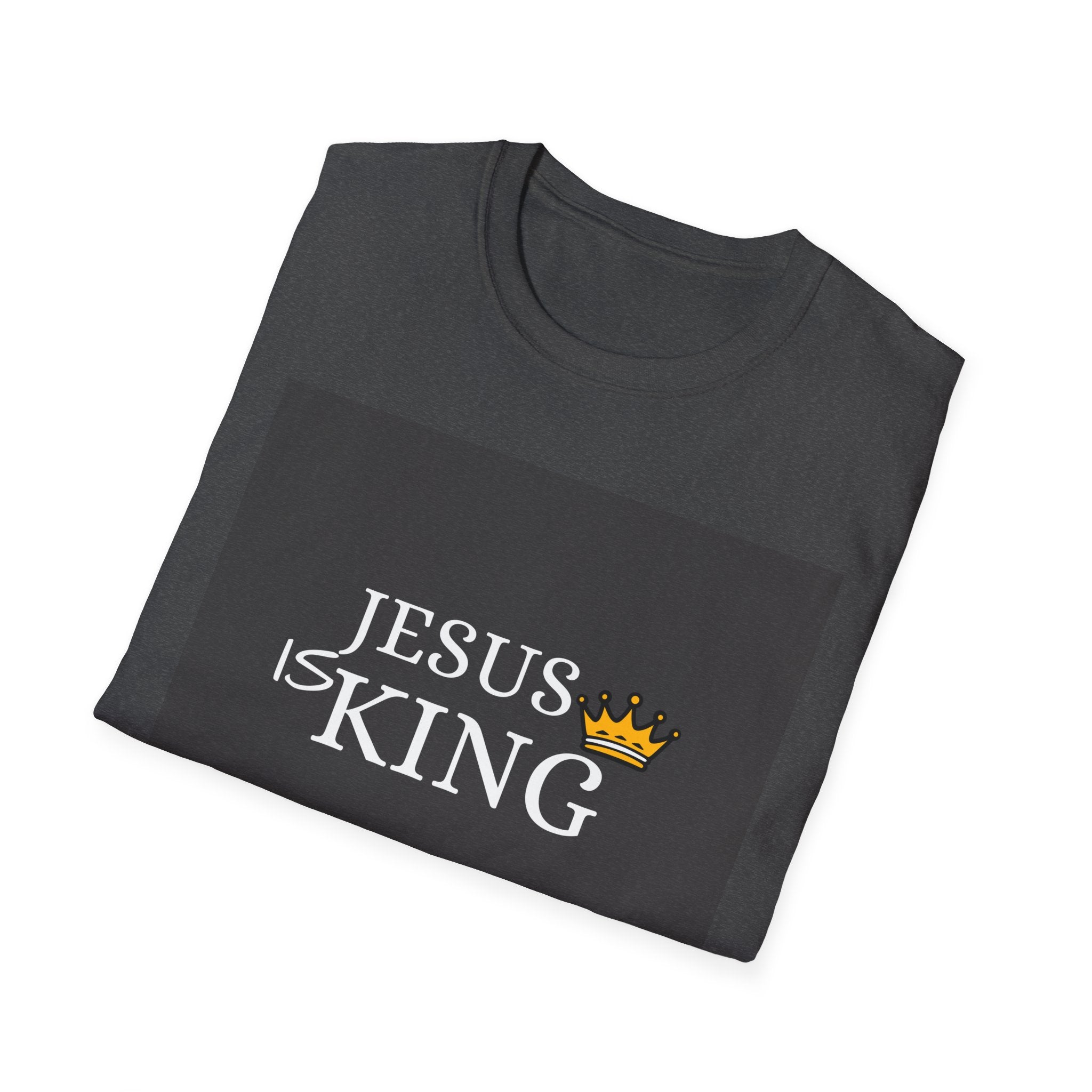 Jesus Is King T-Shirt — Christian Faith Tee with Crown Graphic