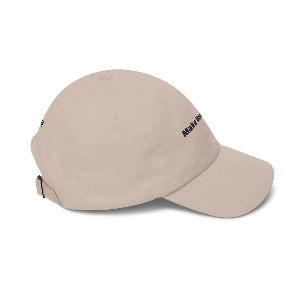 Make Money Moves Dad Cap — White Embroidered 'Make Money Moves' Front & 'Mindset' Back