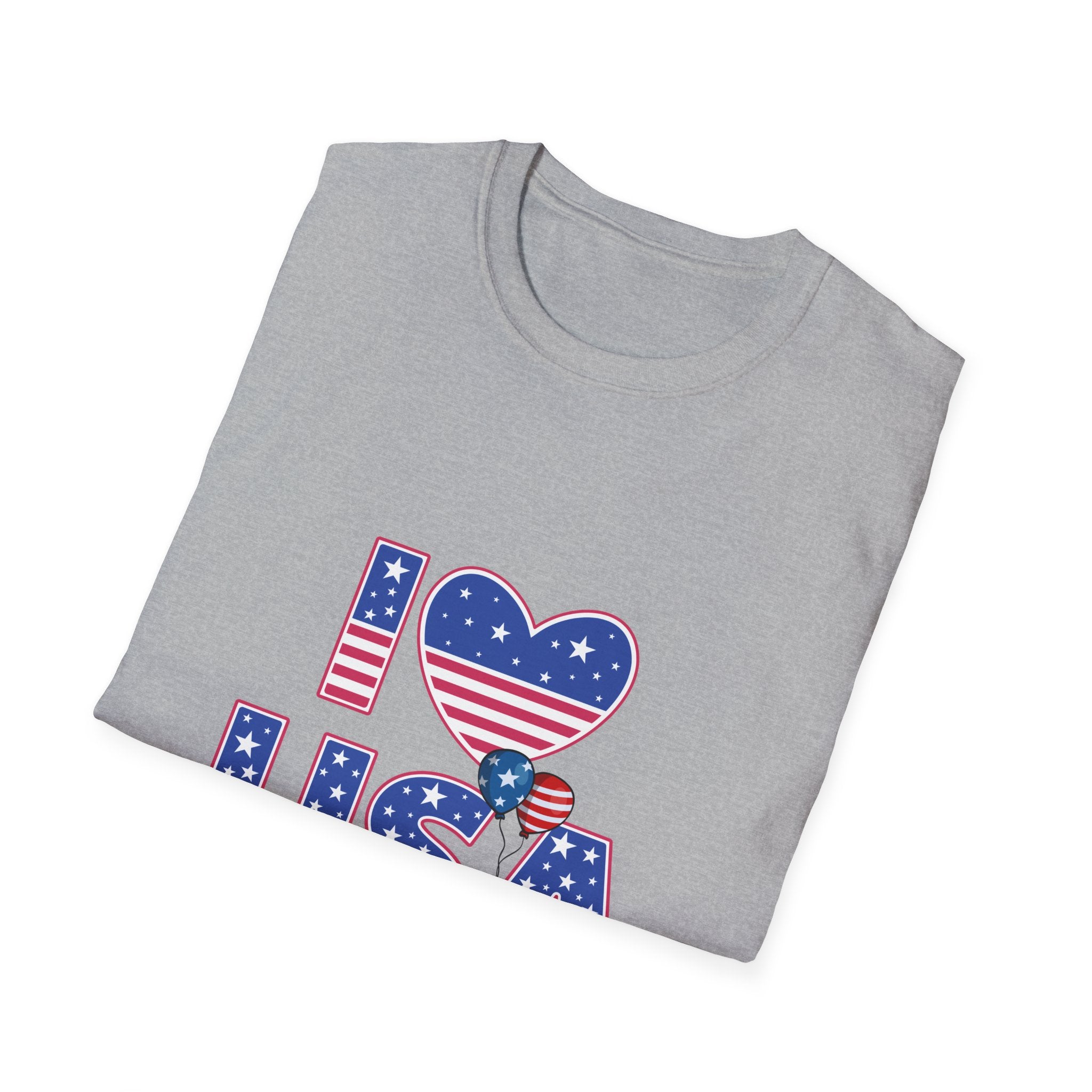 I Heart USA T-Shirt — Patriotic American Flag Tee for 4th of July