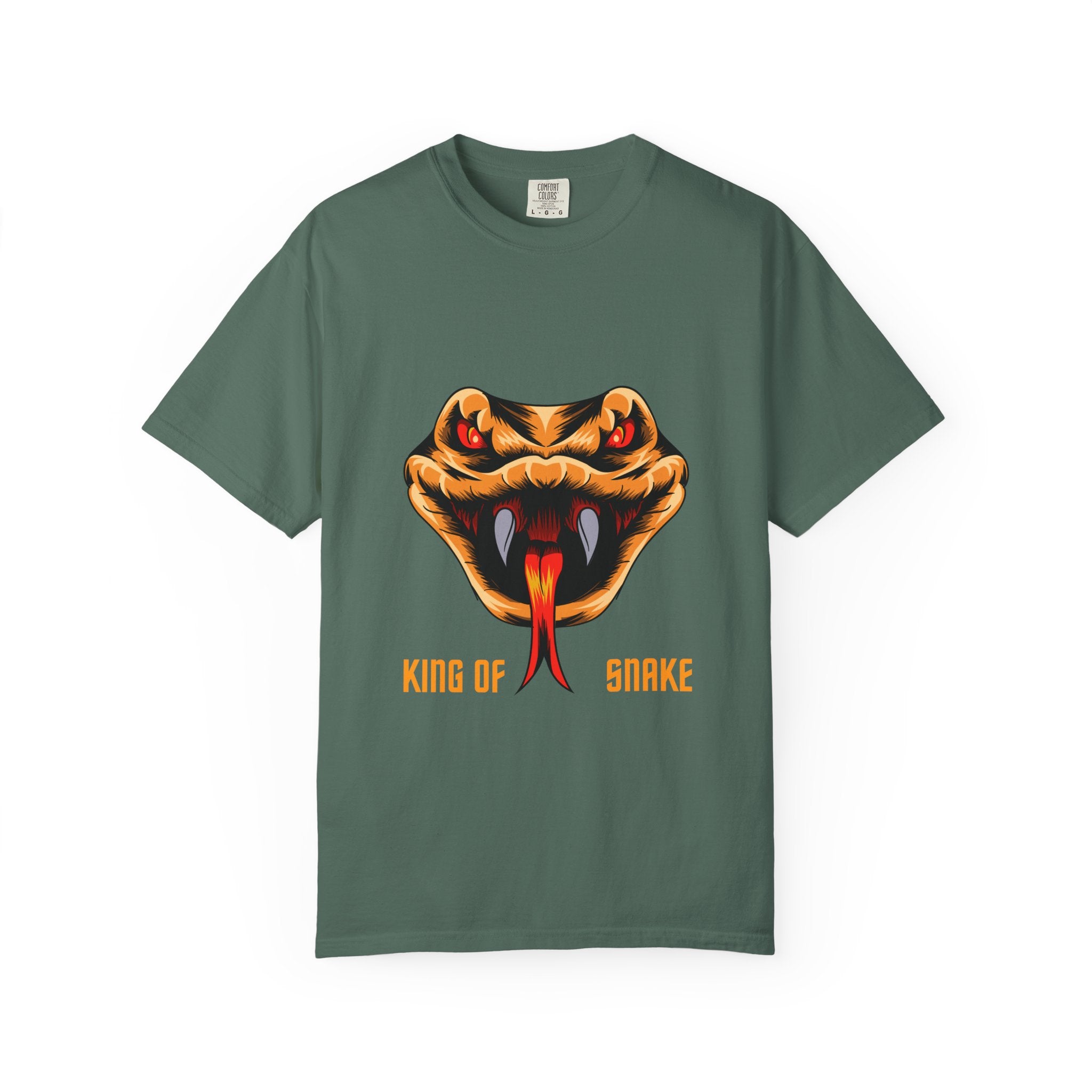 King of Snake T-Shirt — Bold Venom Snake Head Graphic Tee