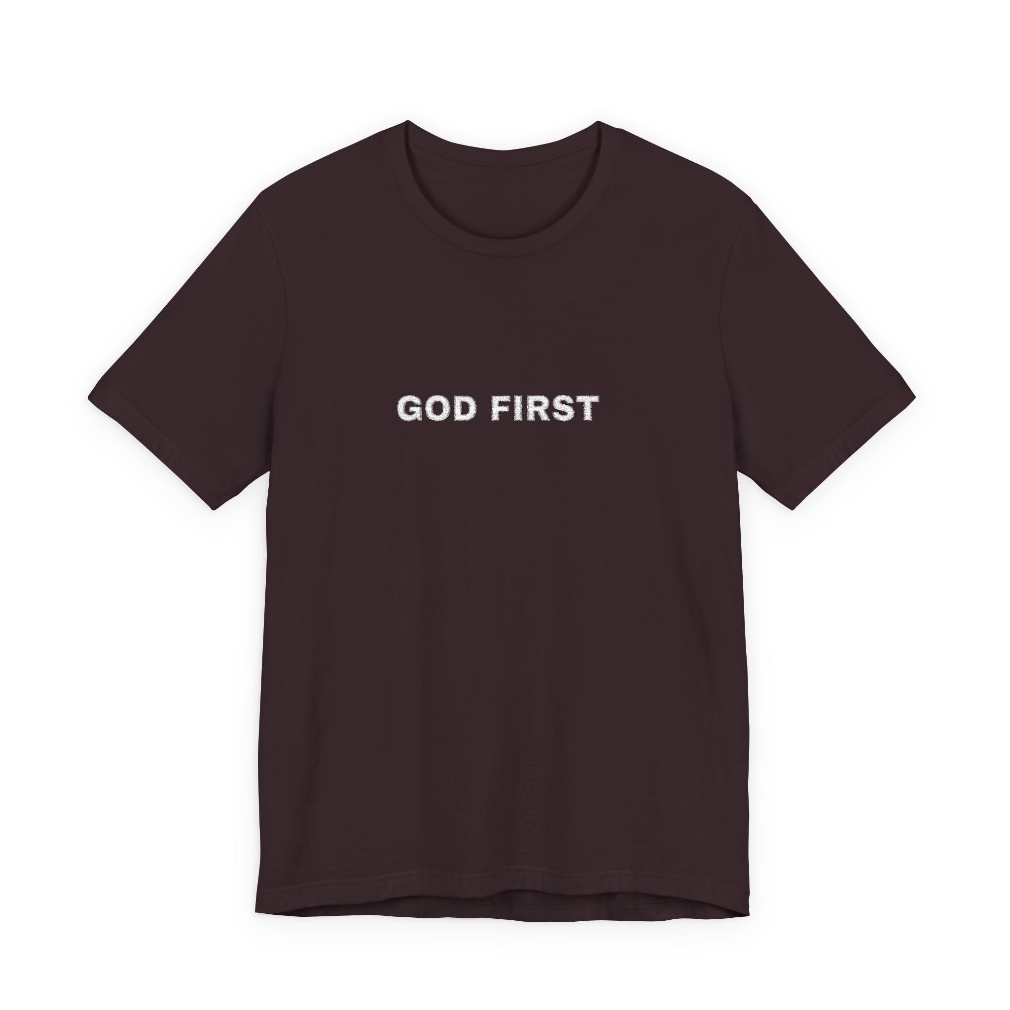God First T-Shirt – Floral Lettering Christian Tee