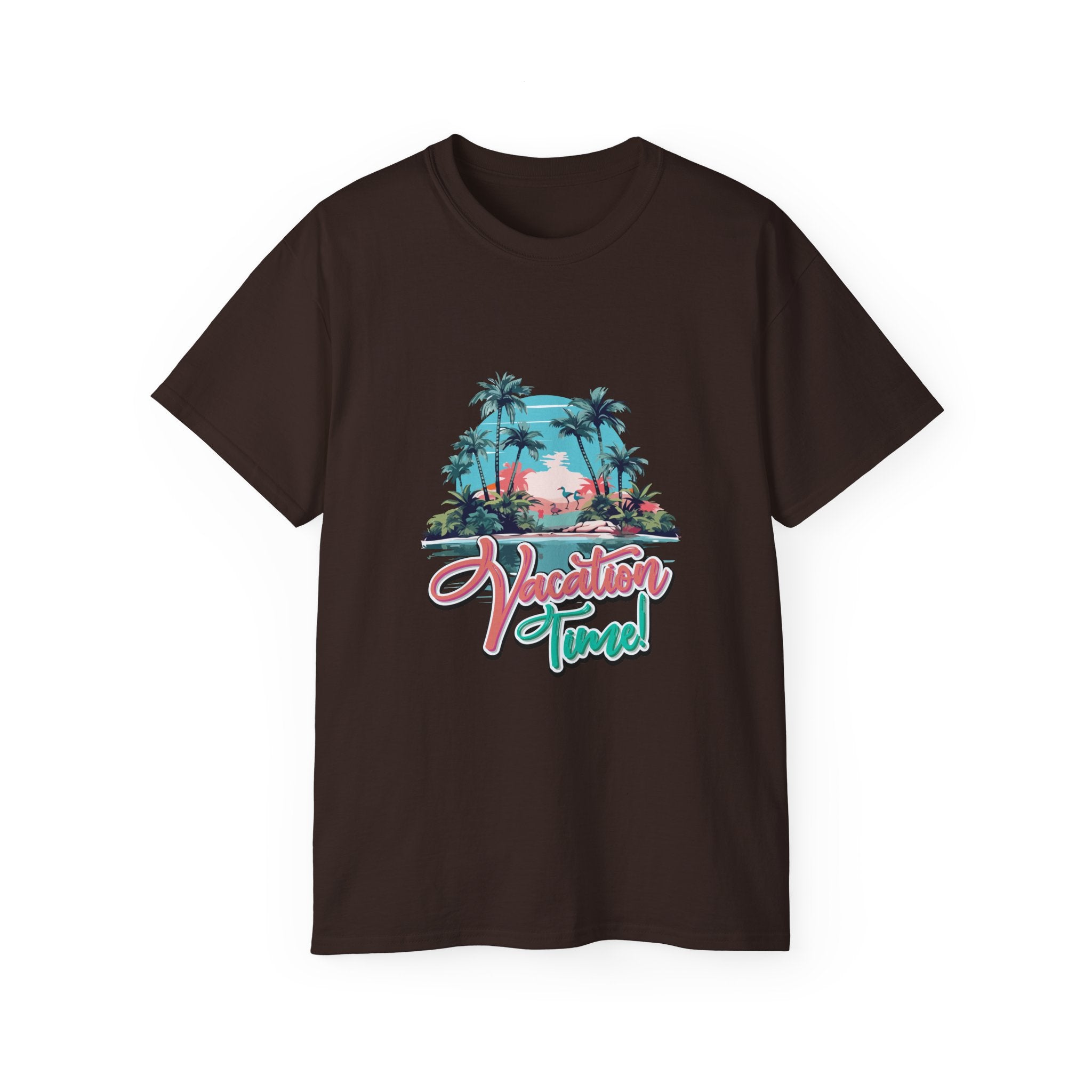Vacation Time T-Shirt — Tropical Palm Beach Retro Tee