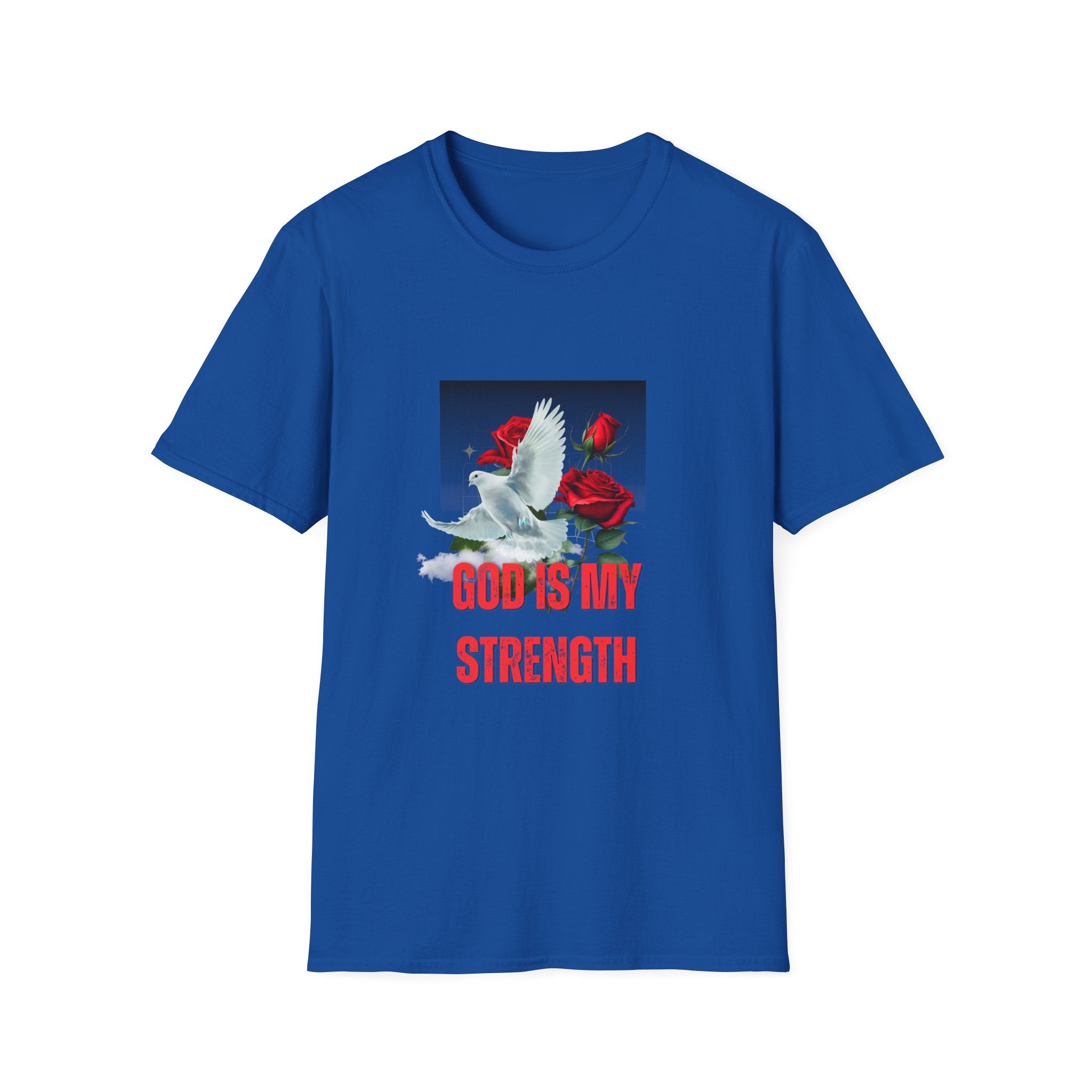 God Is My Strength T-Shirt — Floral Faith Graphic Tee