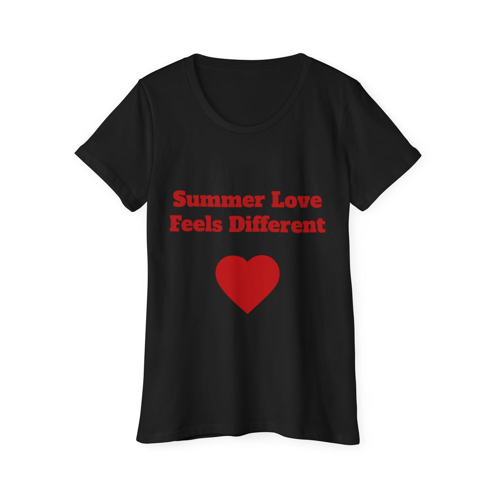 Summer Love Feels Different Tee — Women's Organic Cotton Heart T‑Shirt