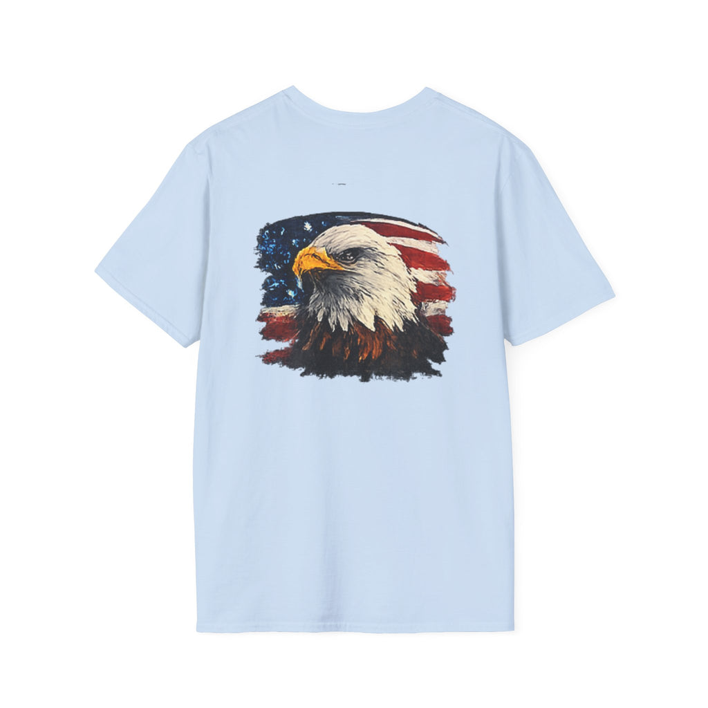 Patriotic Eagle T-Shirt — American Flag Bald Eagle Graphic Tee