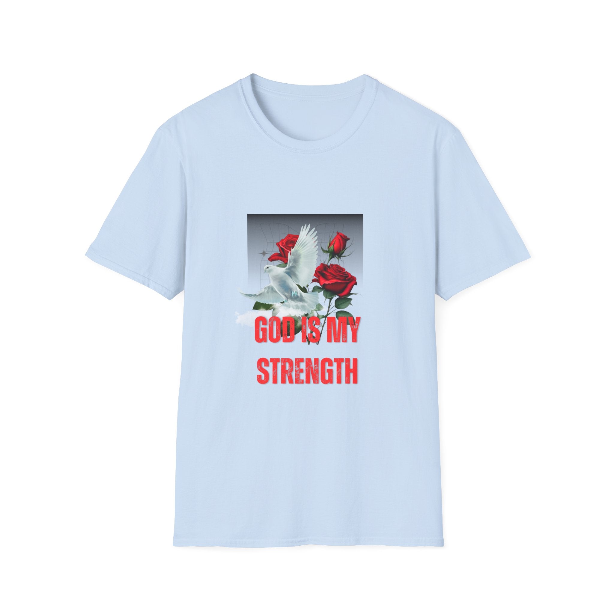 God Is My Strength T-Shirt — Floral Faith Graphic Tee