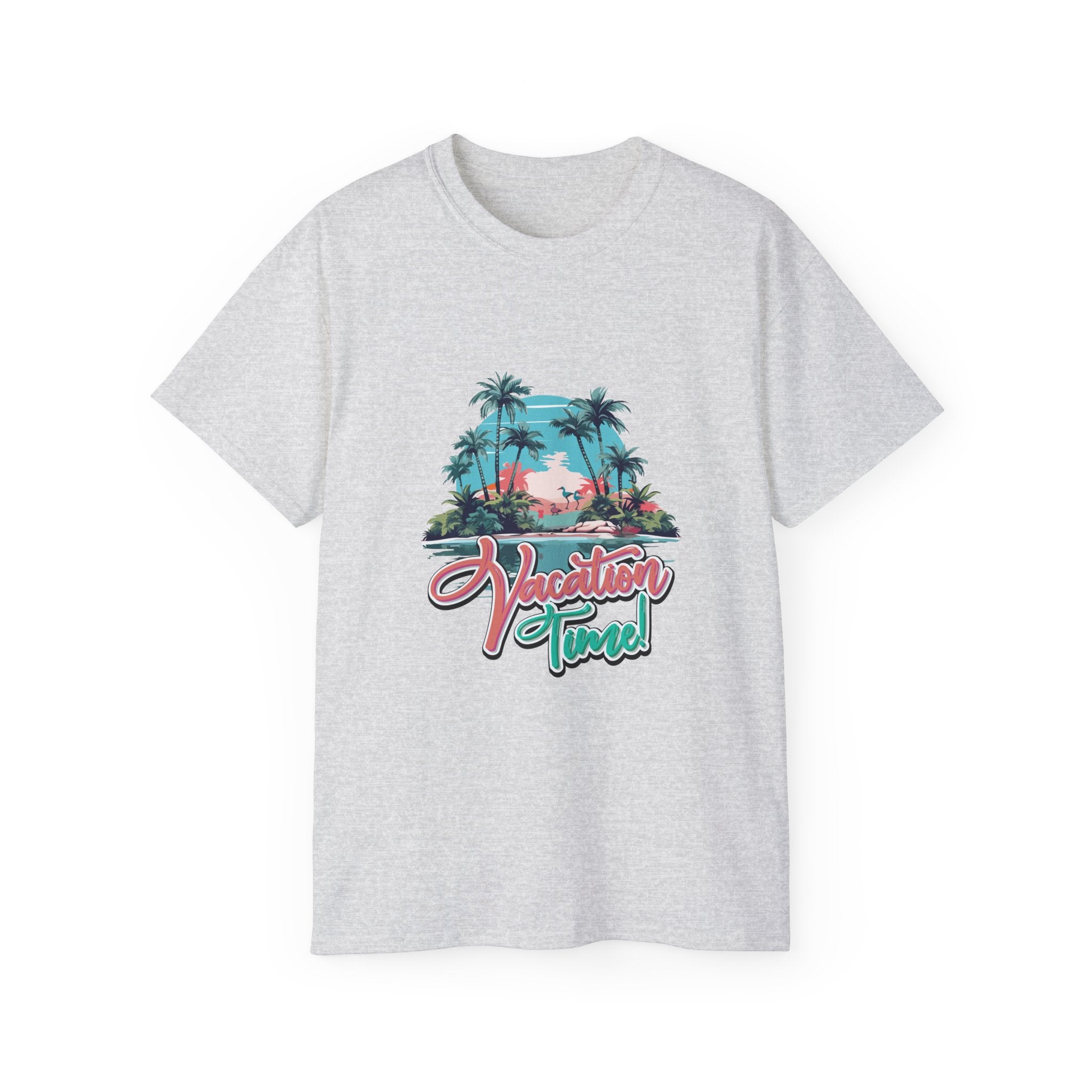 Vacation Time T-Shirt — Tropical Palm Beach Retro Tee